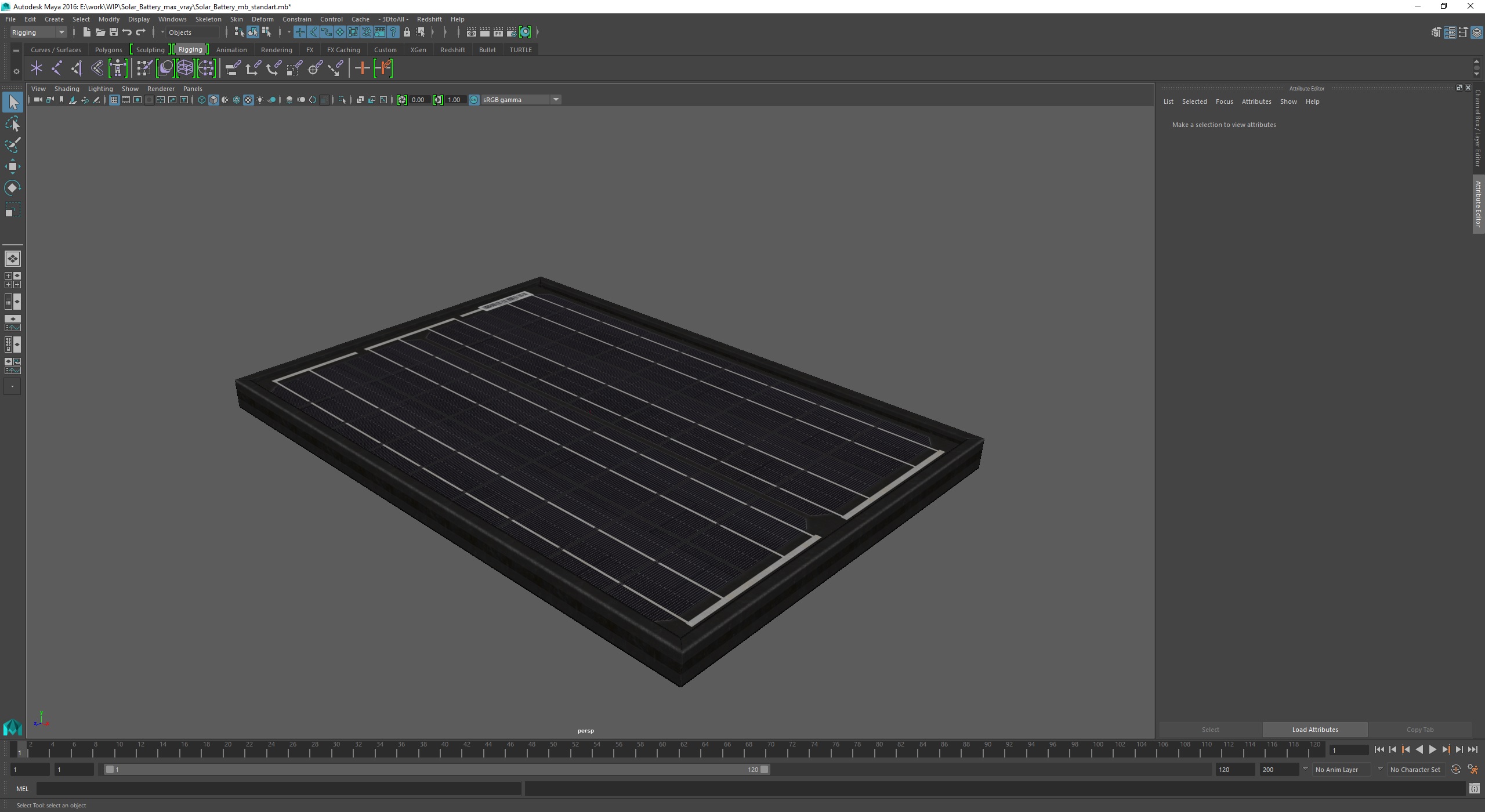 3D Solar Battery model