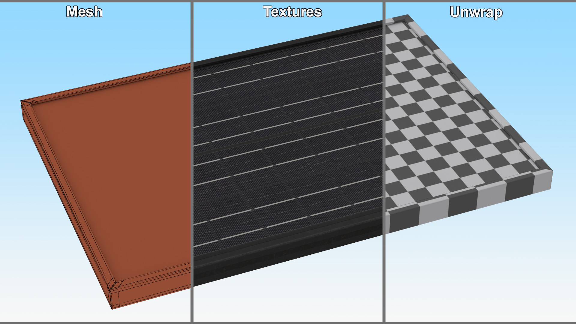 3D Solar Battery model