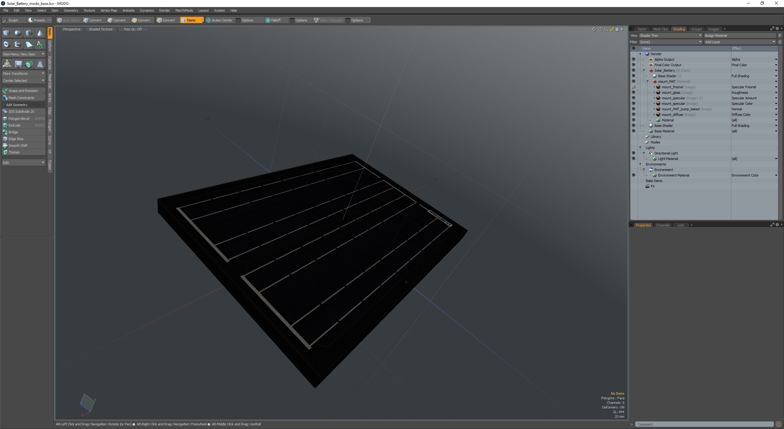 3D Solar Battery model