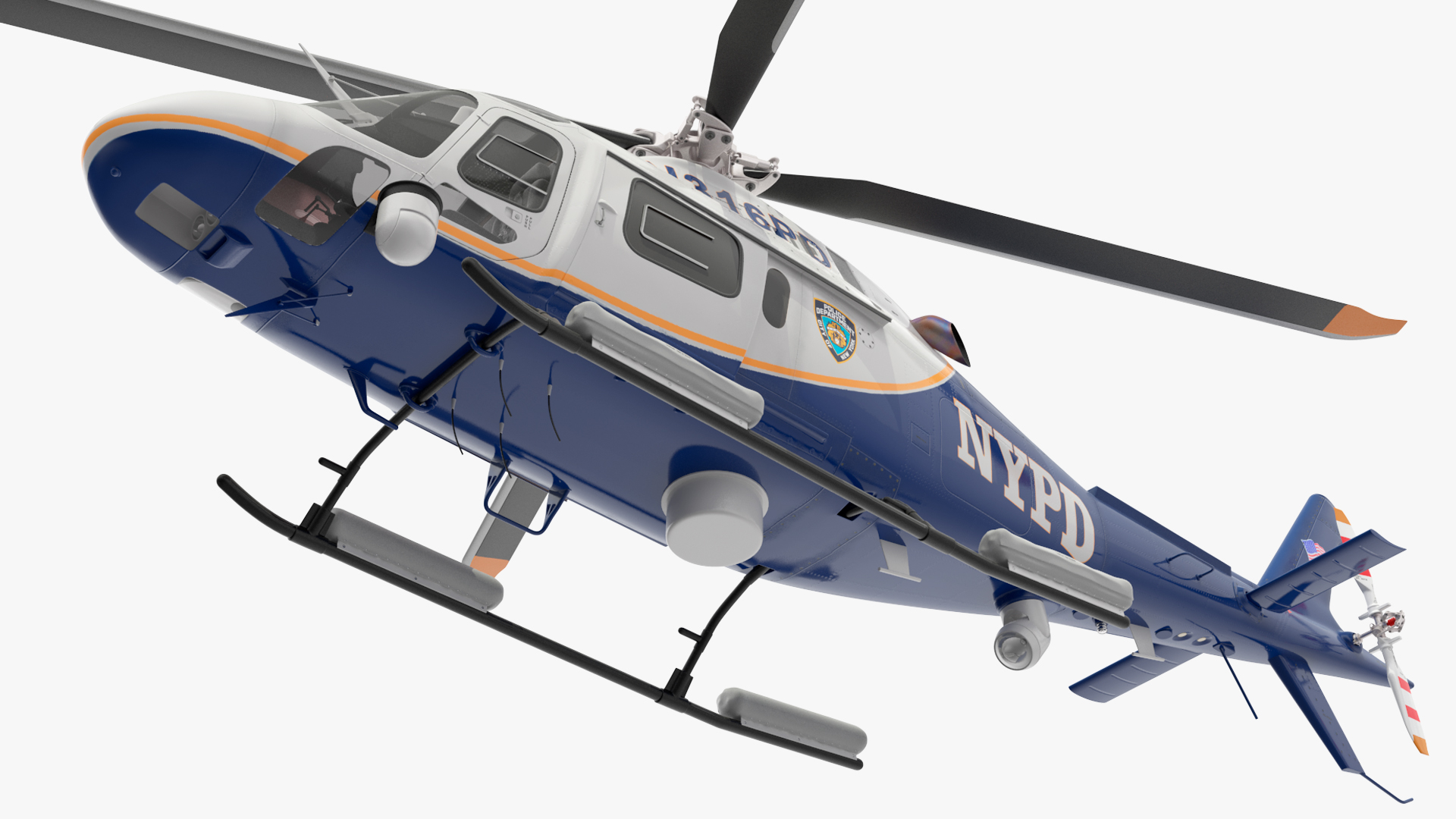 Police Helicopter AgustaWestland AW119 Koala 3D model