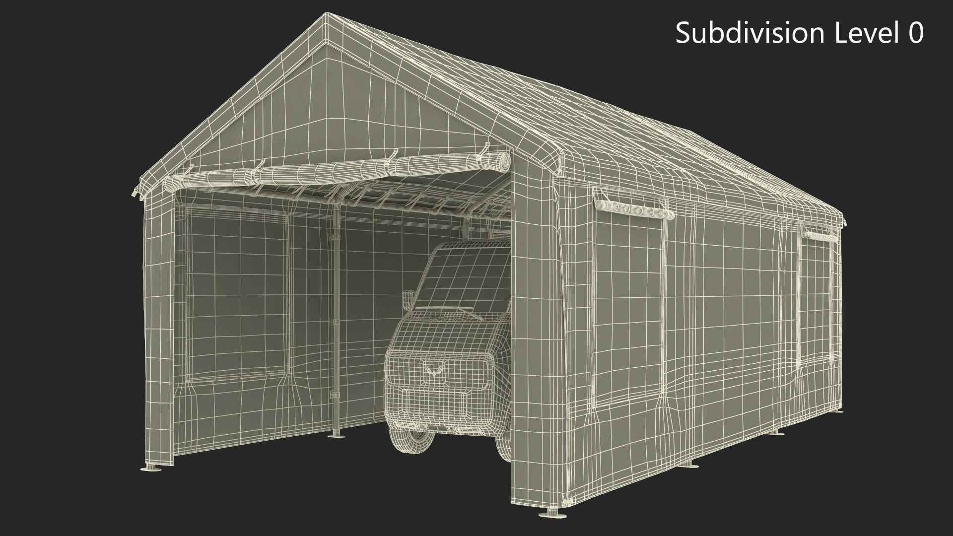 3D Vehicle Carport Shelter model