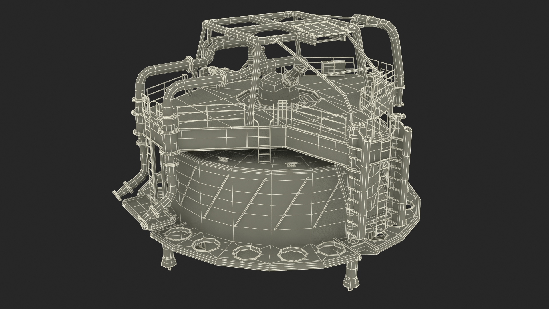 3D model Marine Steel Mooring Buoy