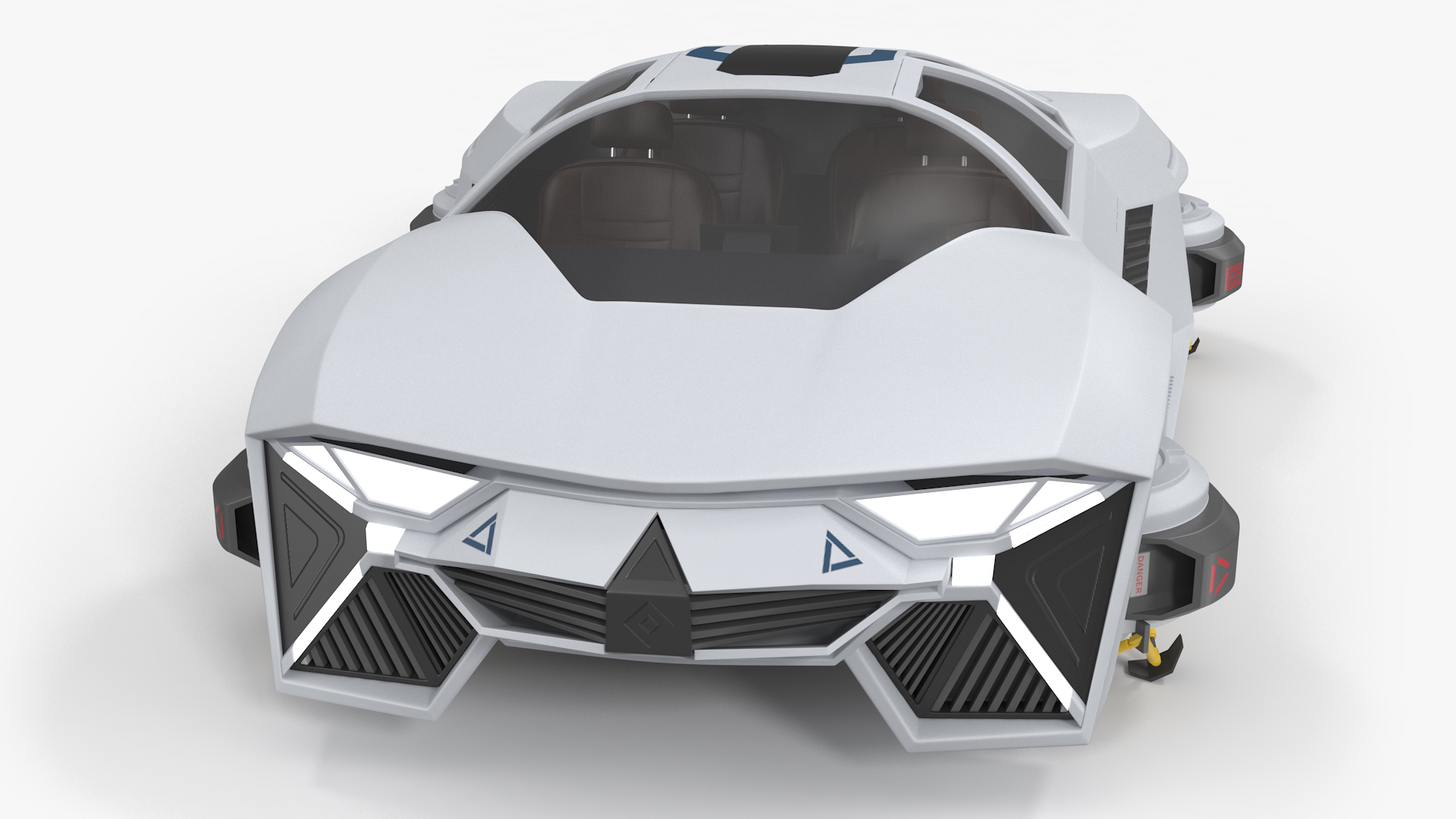 3D Hover Car White Rigged for Cinema 4D
