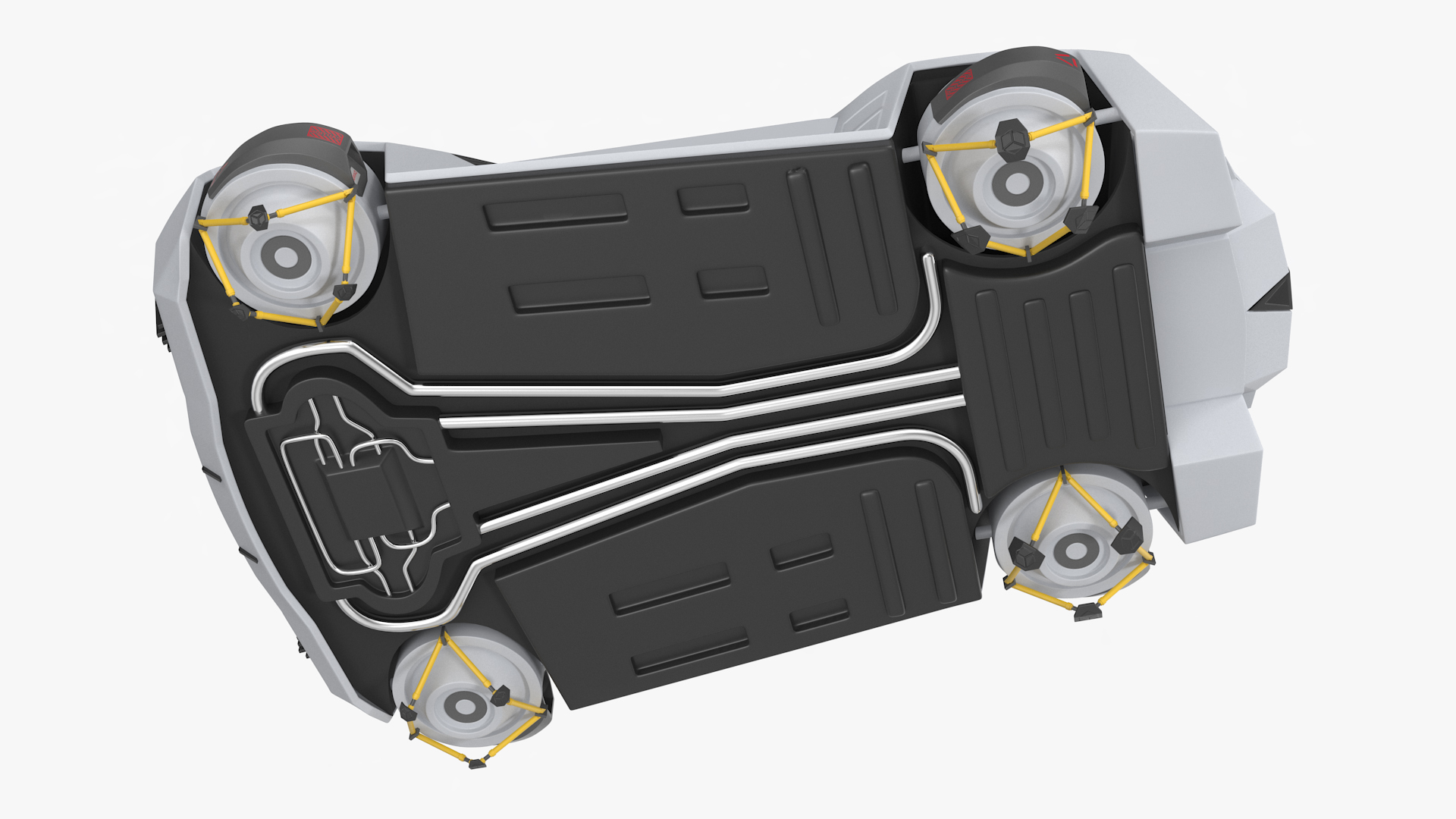 3D Hover Car White Rigged for Cinema 4D