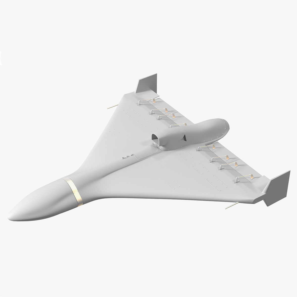 3D model Grey Kamikaze Drone Rigged for Maya