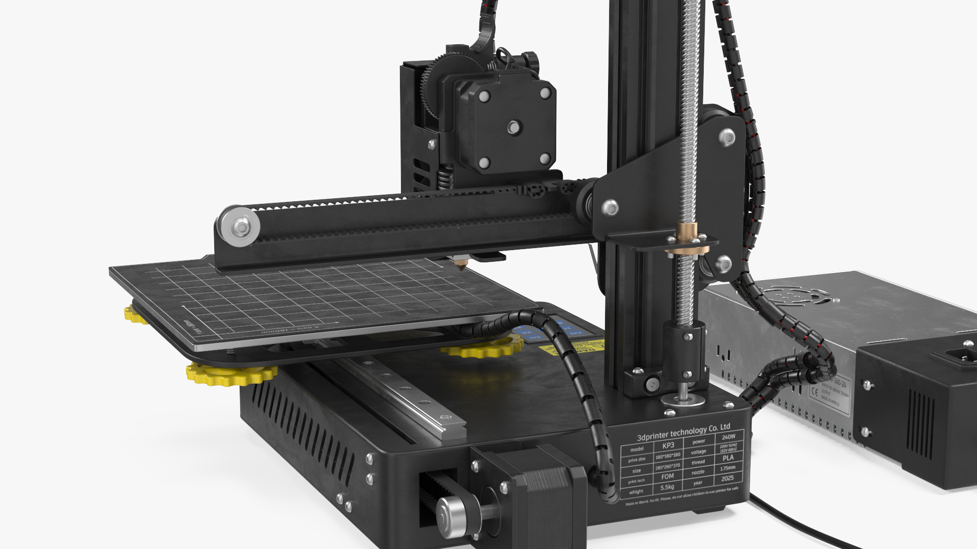 3D Mini 3D Printer with PSU Rigged
