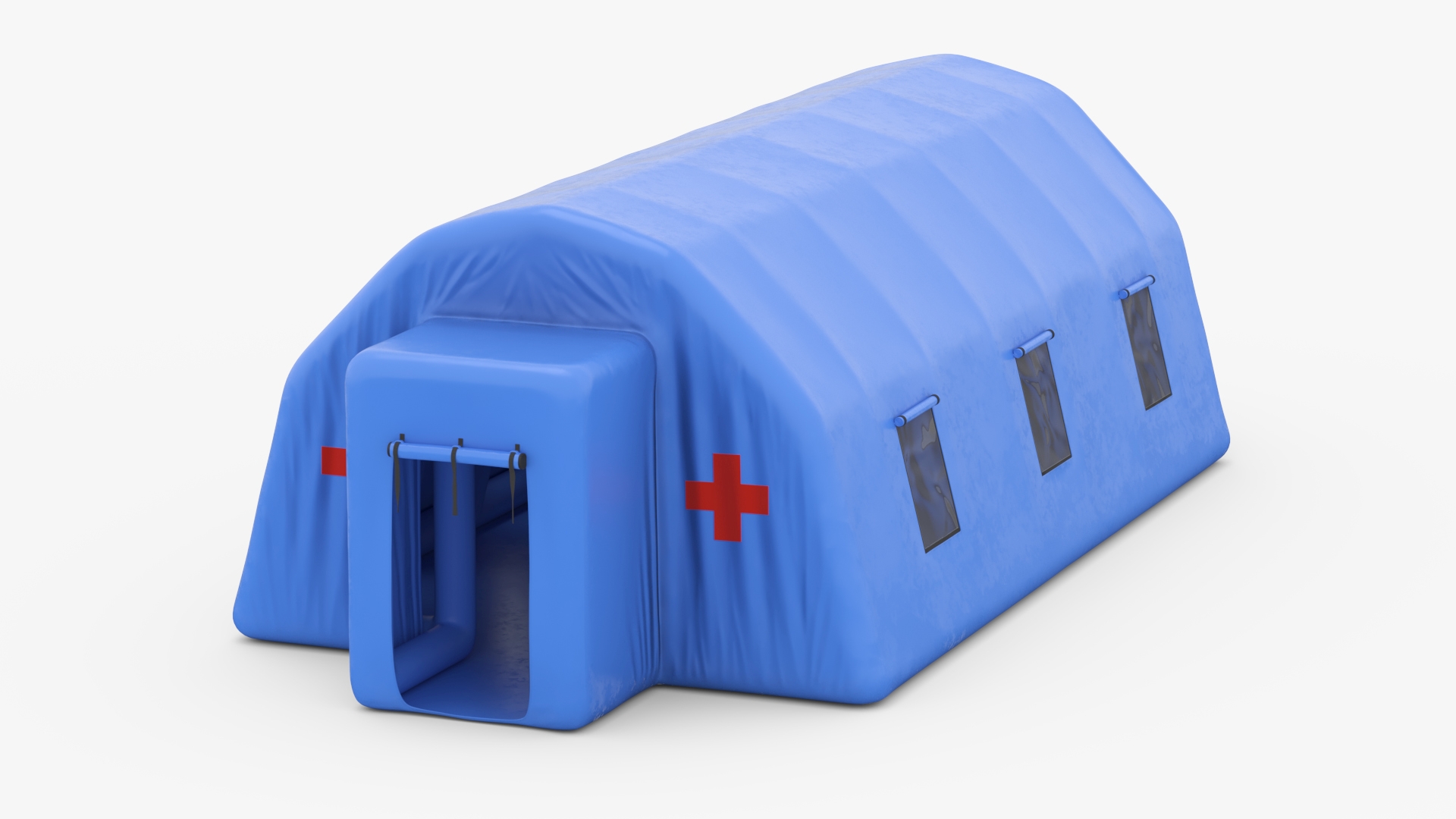 3D Blue Inflatable Medical Tent Pass Through