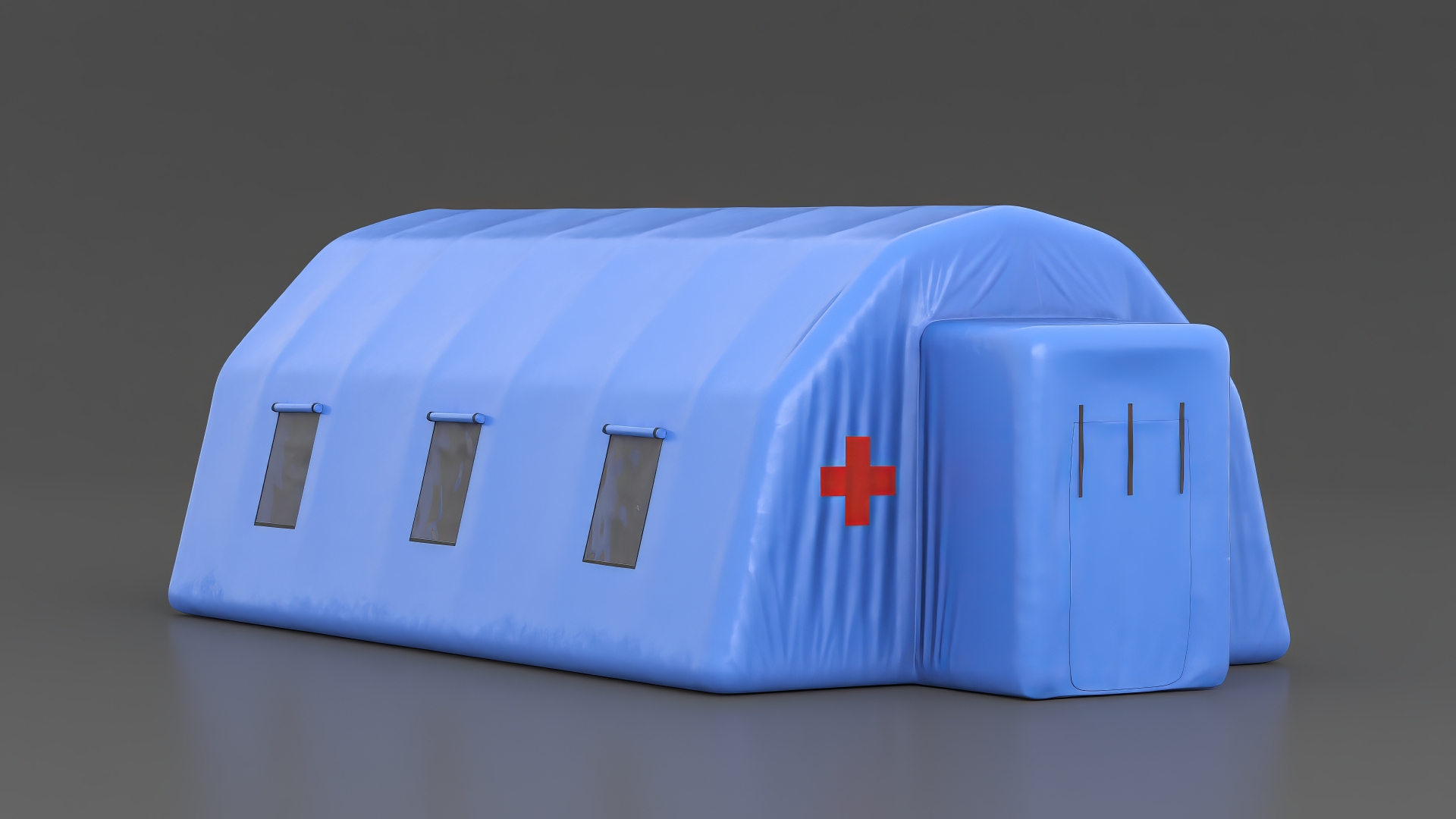 3D Blue Inflatable Medical Tent Pass Through