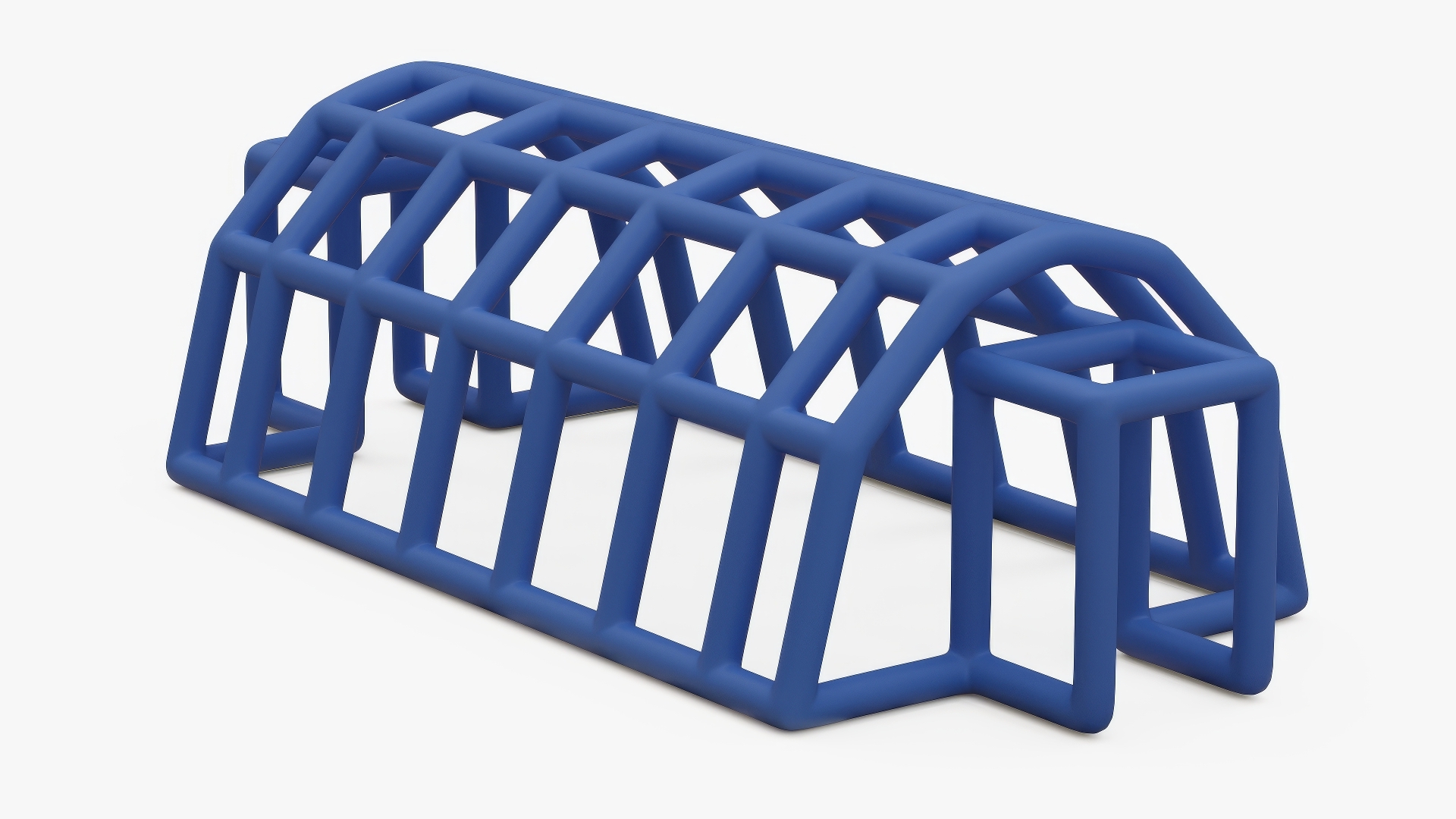 3D Blue Inflatable Medical Tent Pass Through