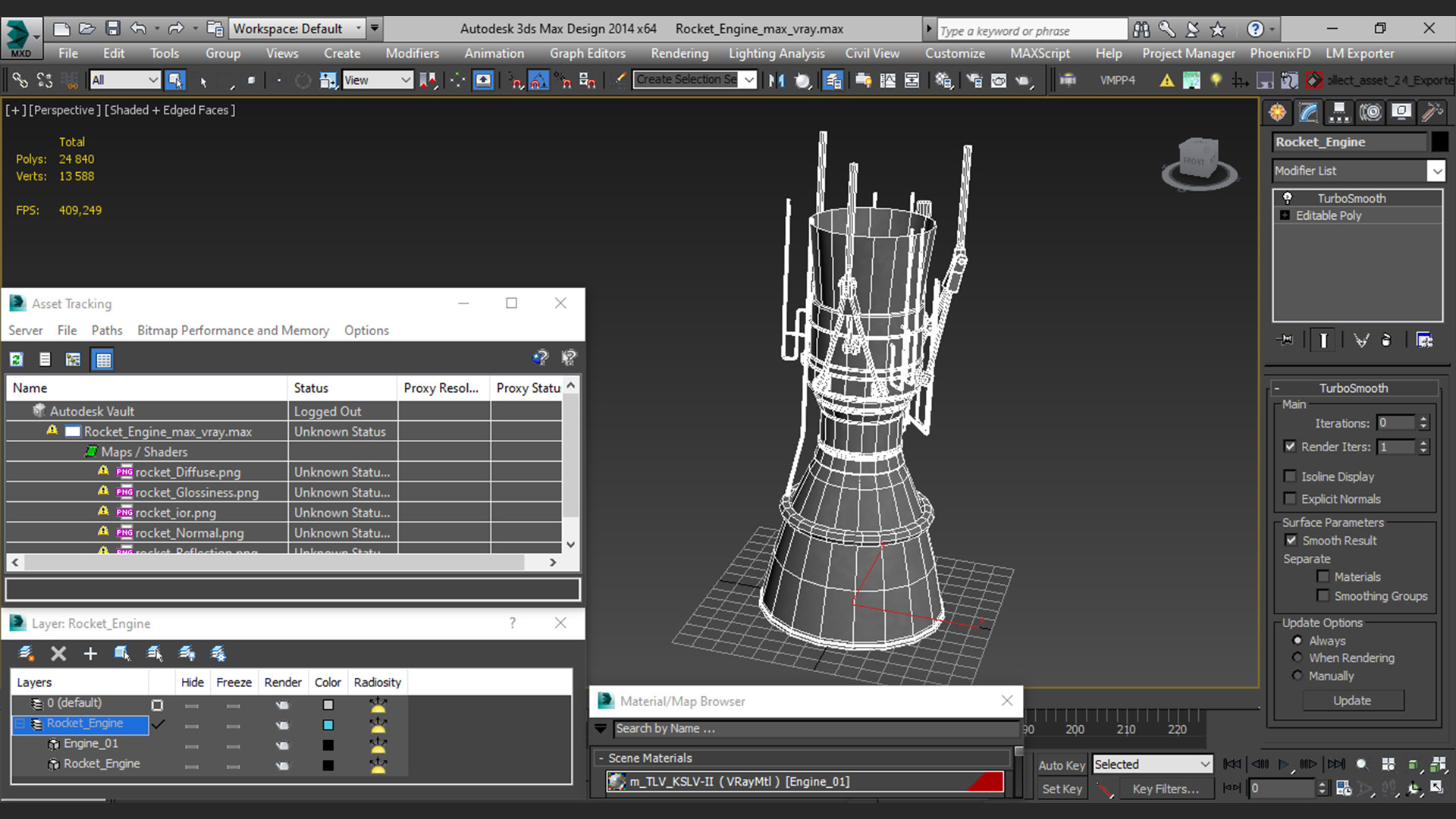 3D Rocket Engine model