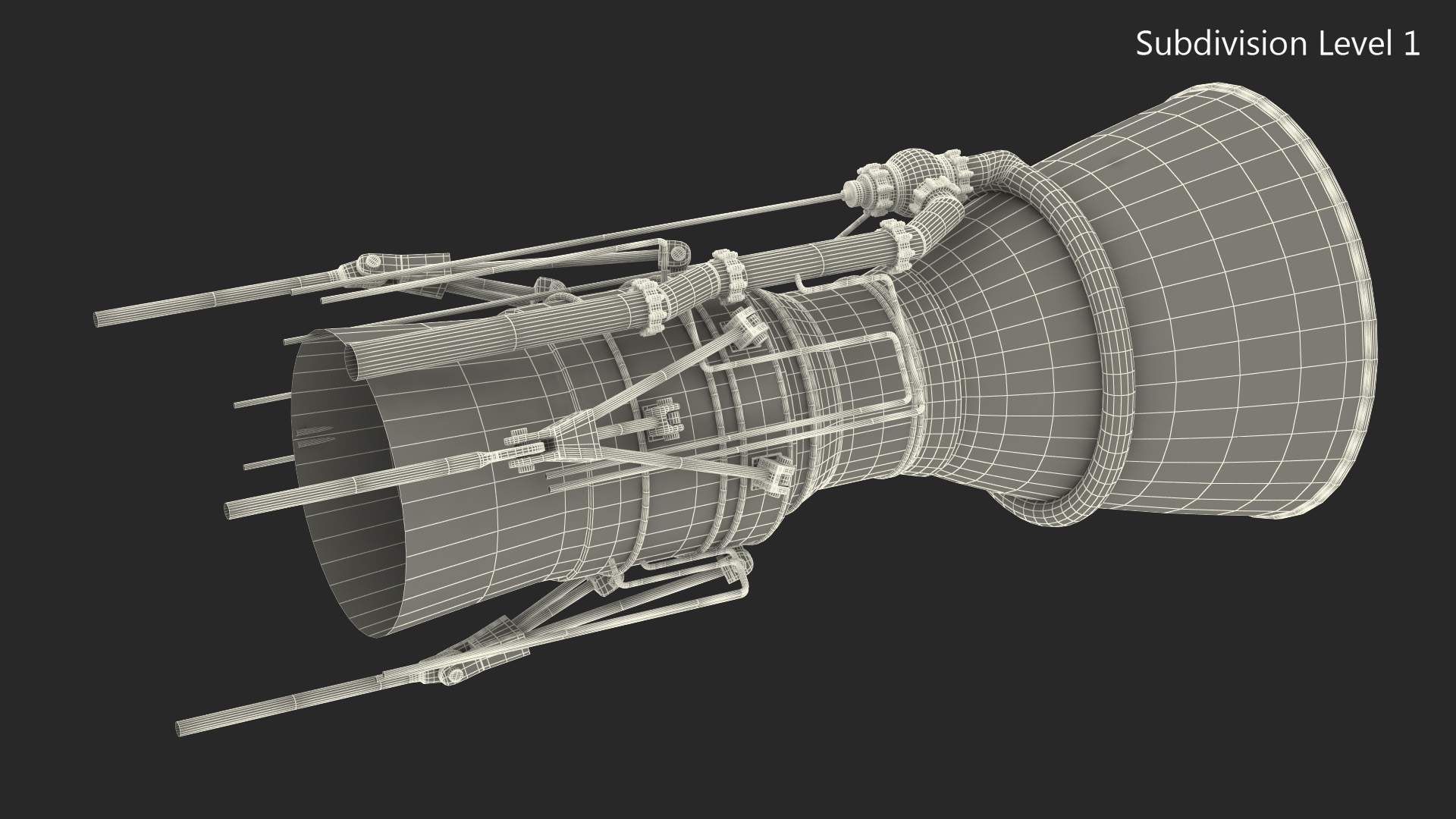 3D Rocket Engine model