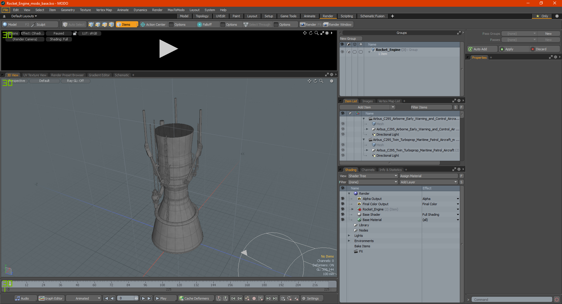 3D Rocket Engine model