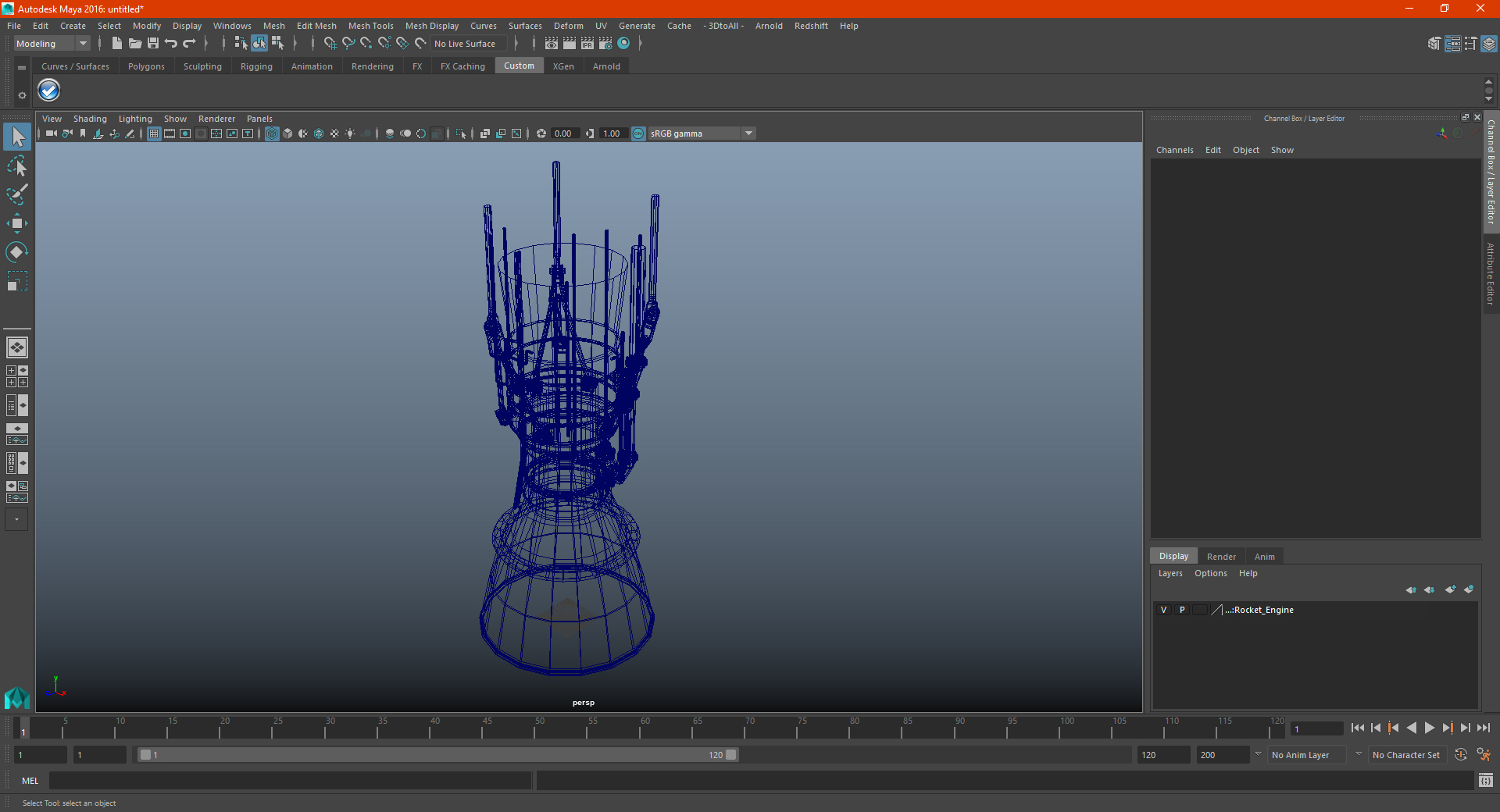 3D Rocket Engine model