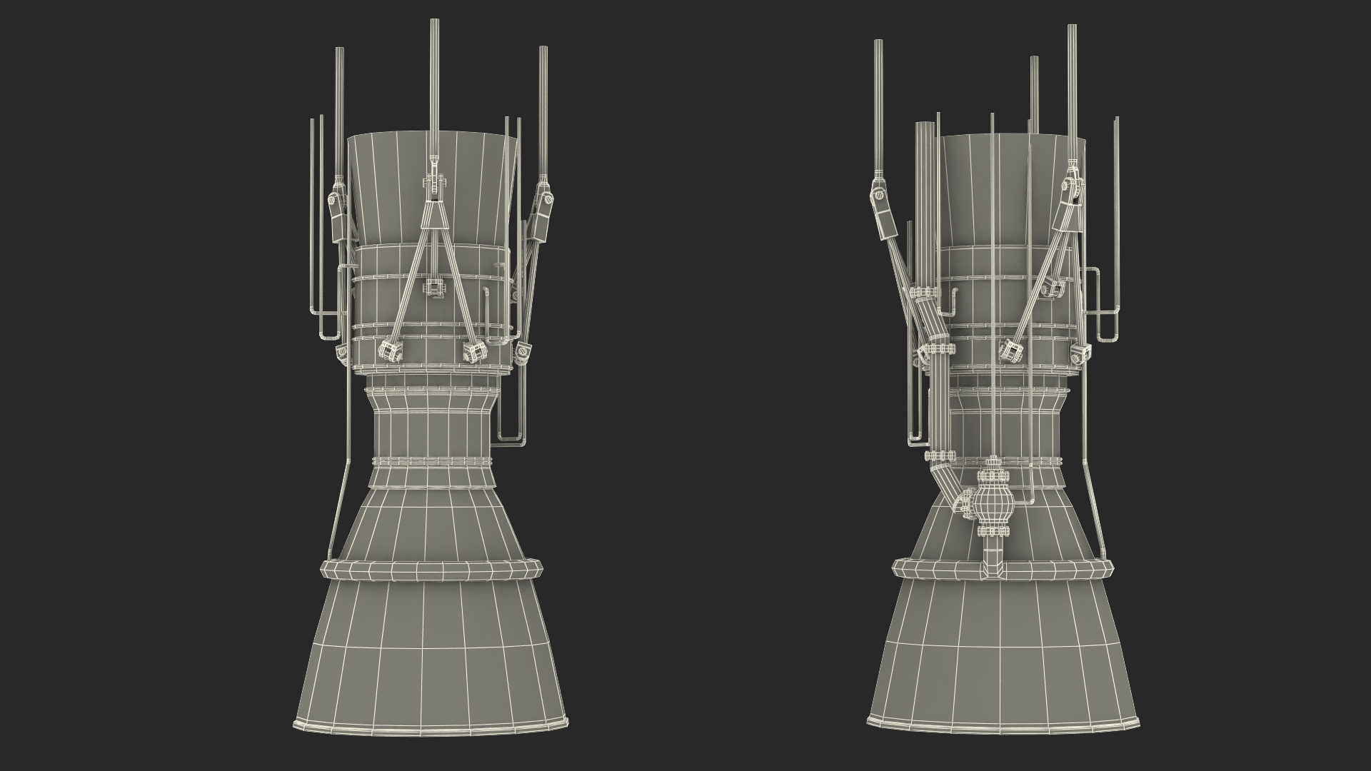 3D Rocket Engine model