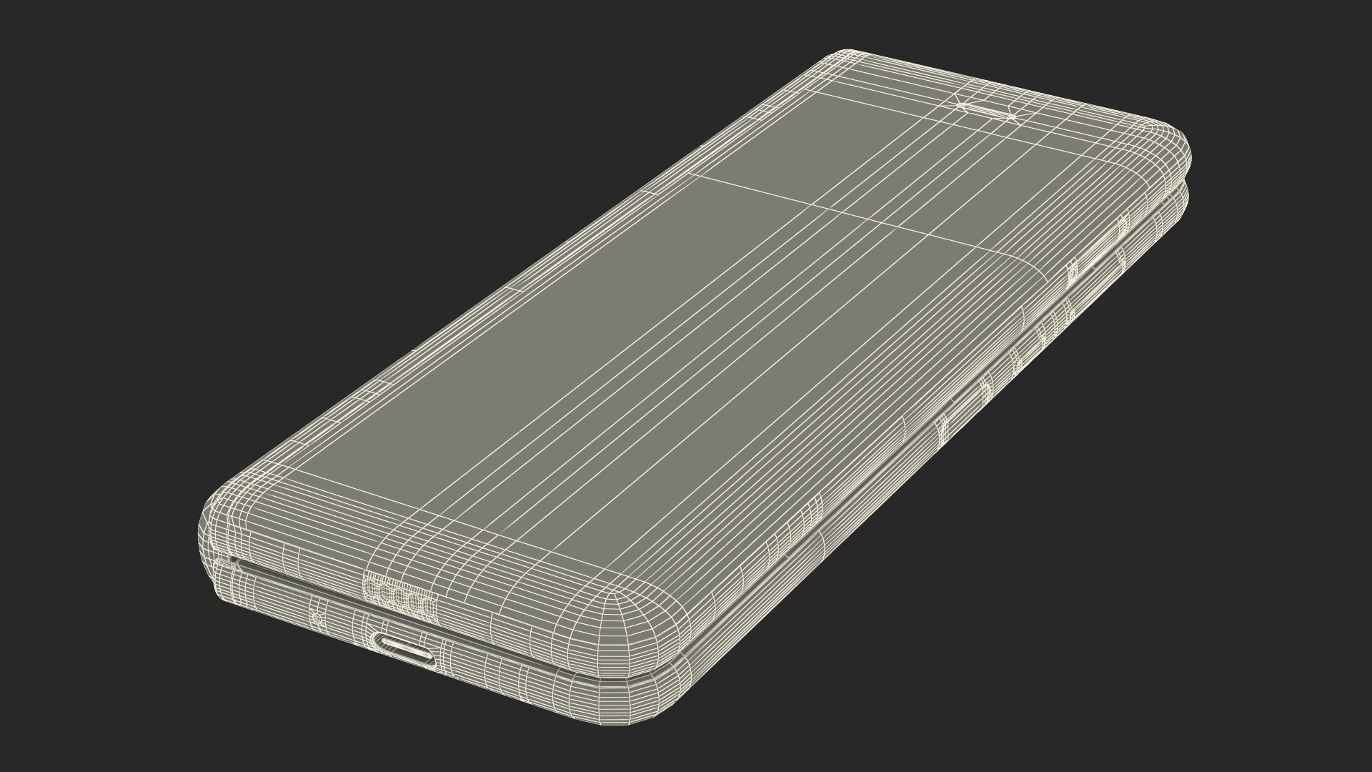 Samsung Galaxy Fold Black Rigged 3D