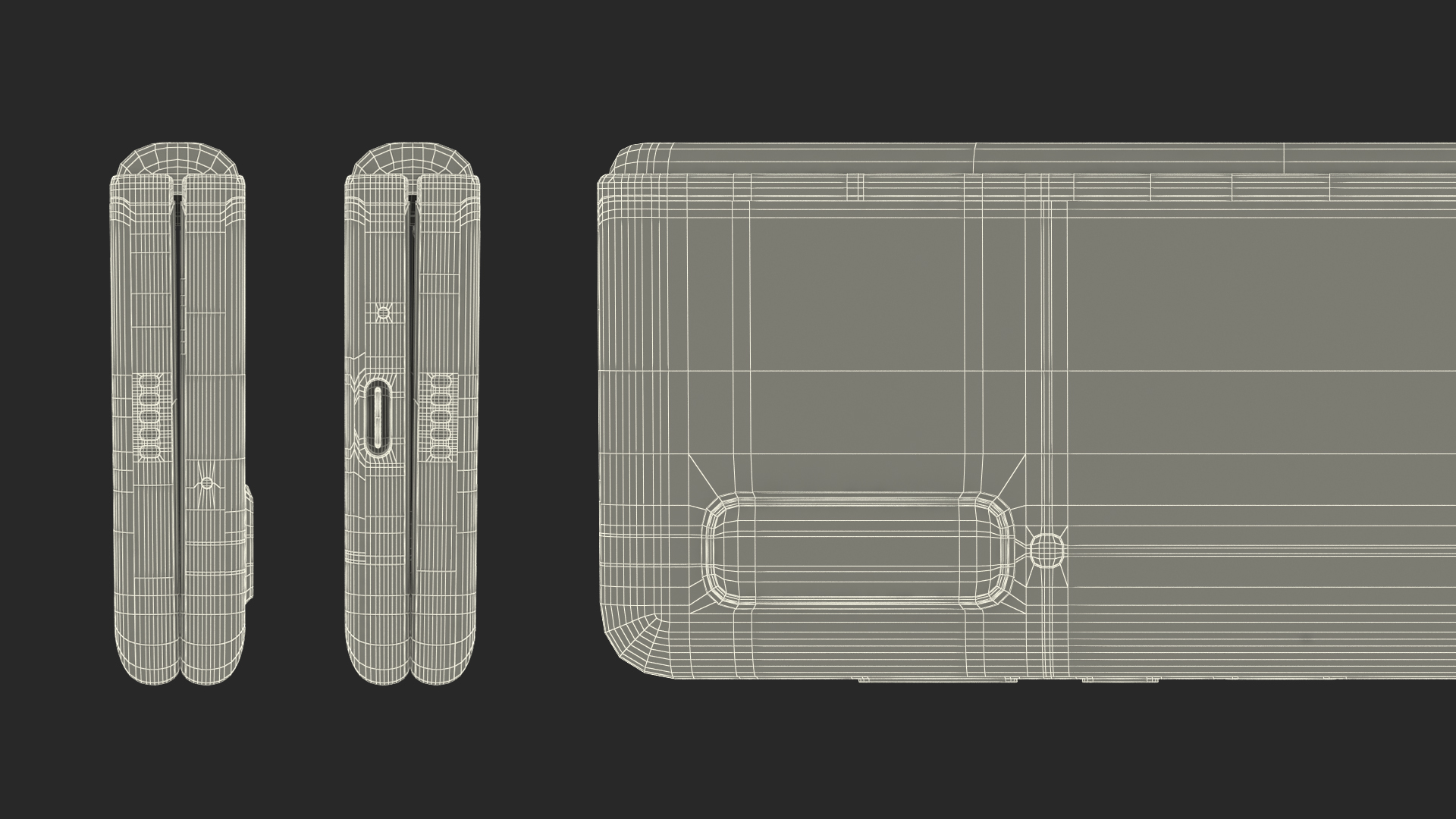 Samsung Galaxy Fold Black Rigged 3D