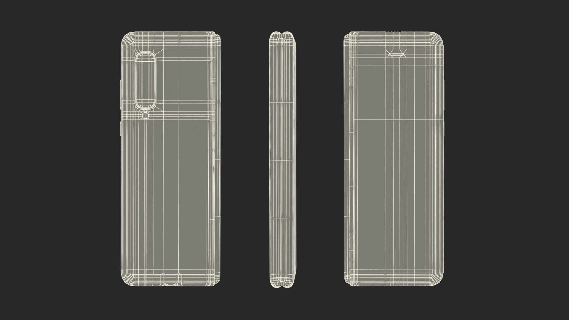 Samsung Galaxy Fold Black Rigged 3D