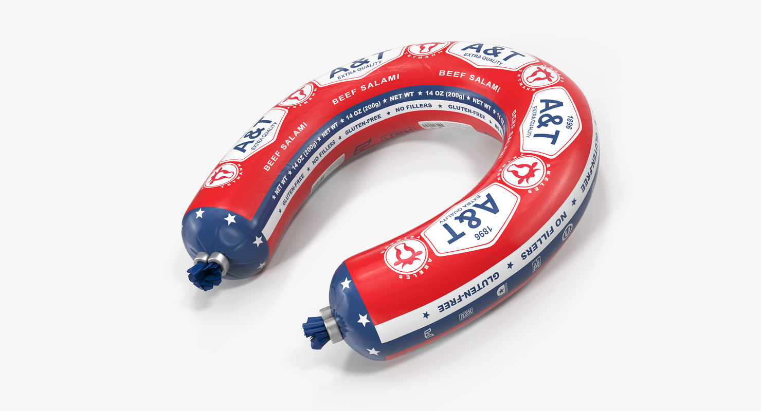 3D Horseshoe Shaped Salami Sausage
