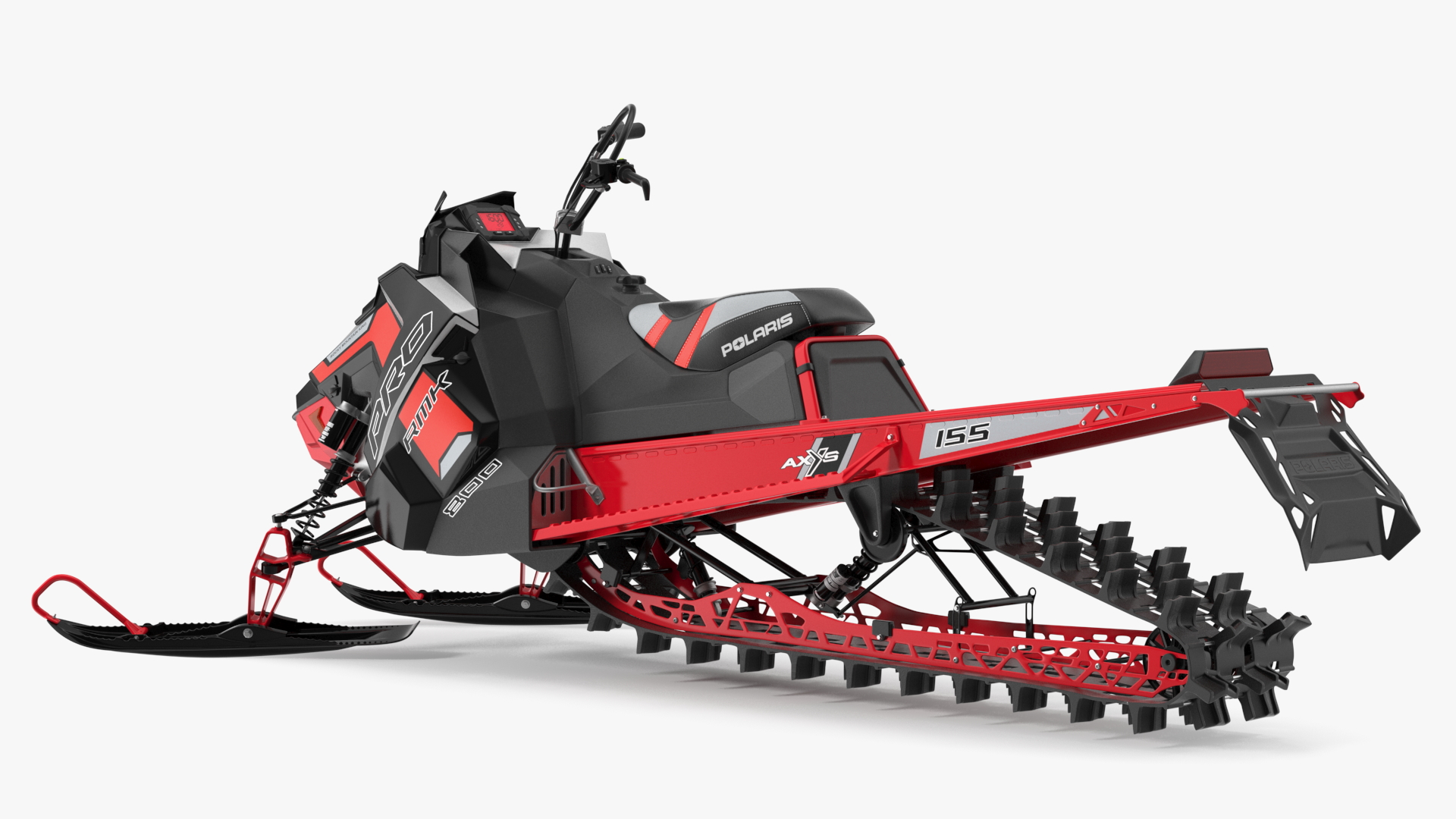 3D Polaris Sled Red Rigged model