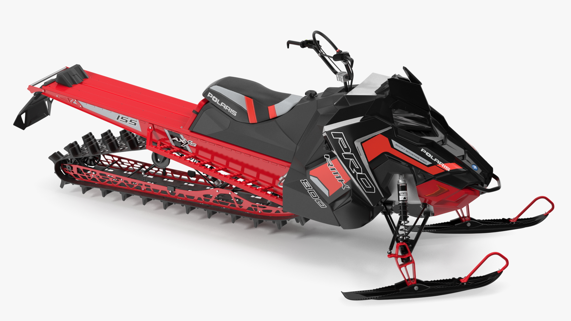 3D Polaris Sled Red Rigged model