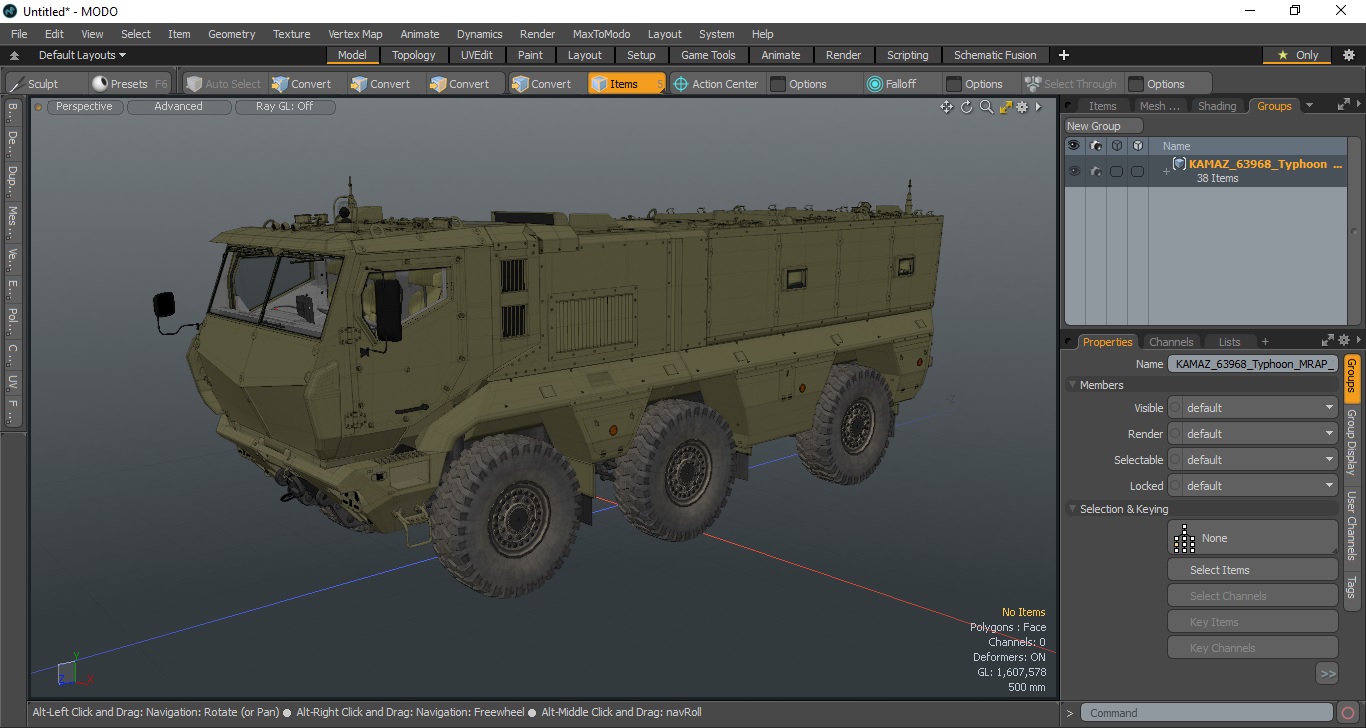 KAMAZ 63968 Typhoon MRAP Vehicle 3D