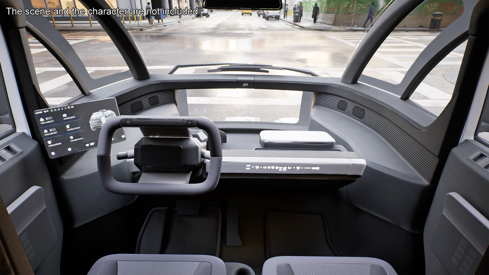 Minibus Electric White Rigged 3D model