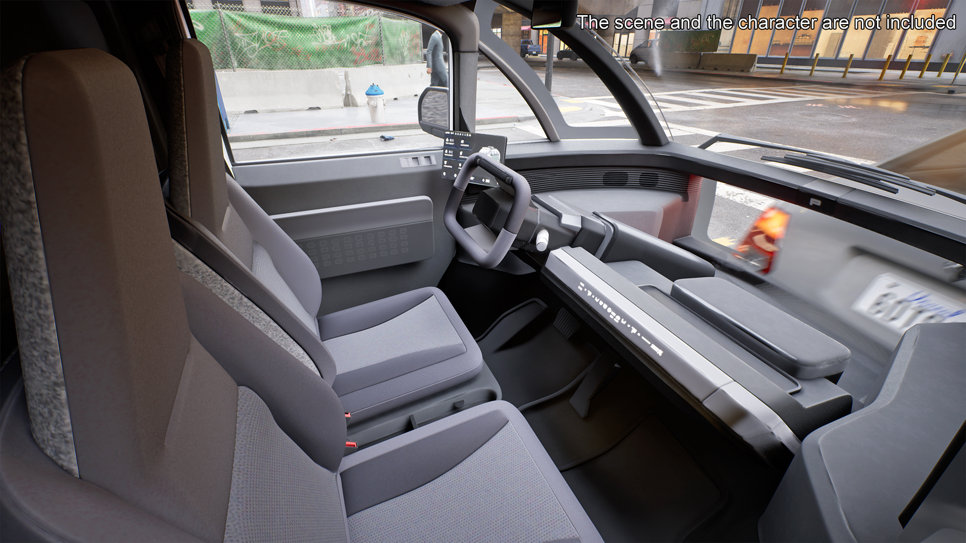 Minibus Electric White Rigged 3D model