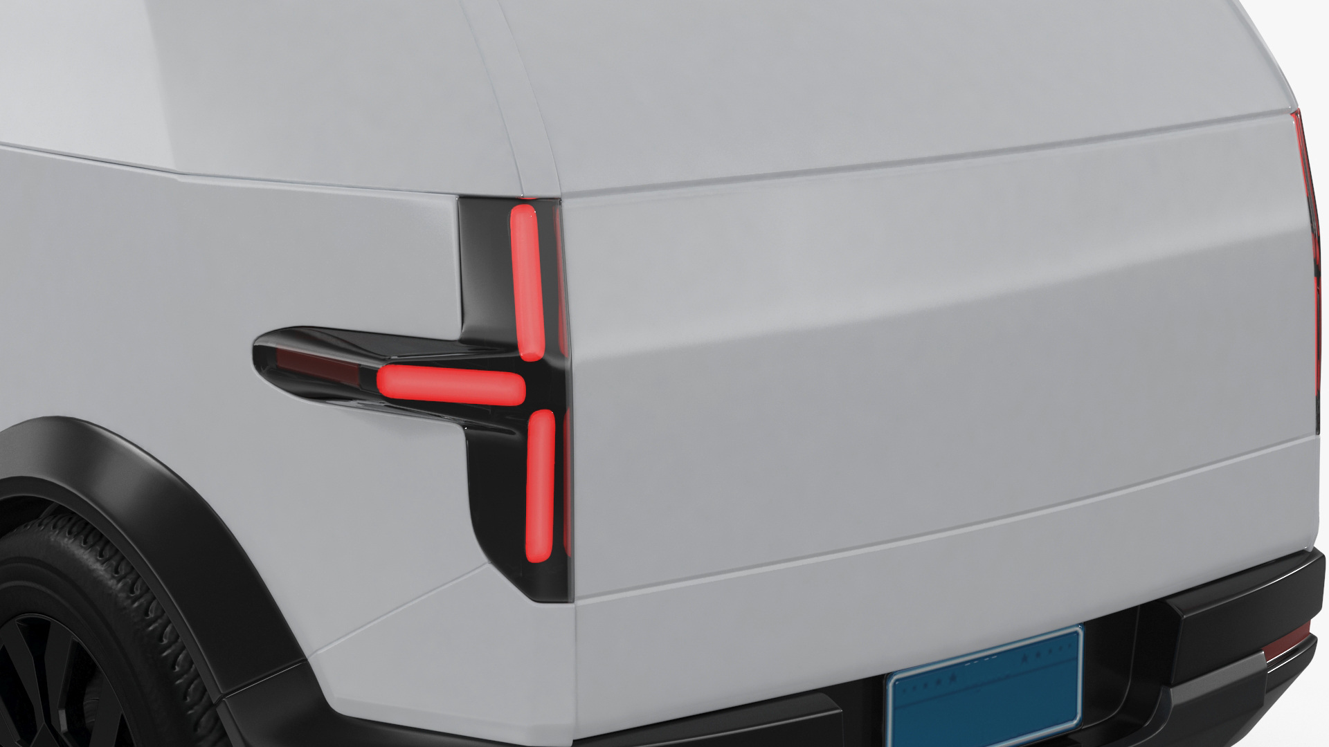 Minibus Electric White Rigged 3D model