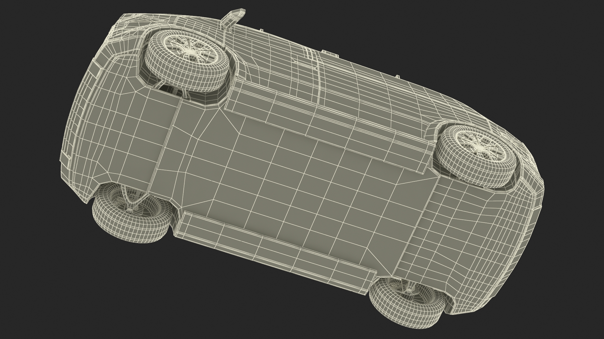 Minibus Electric White Rigged 3D model