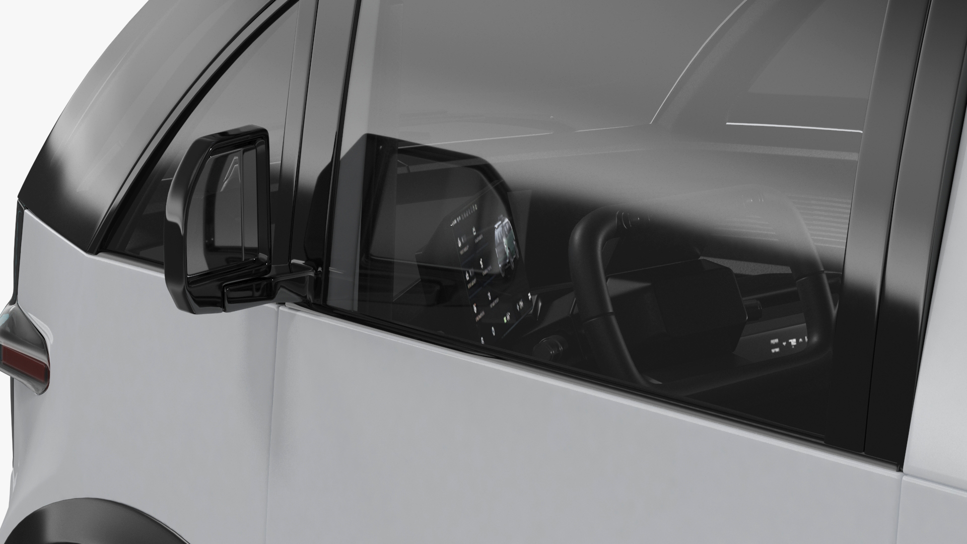 Minibus Electric White Rigged 3D model