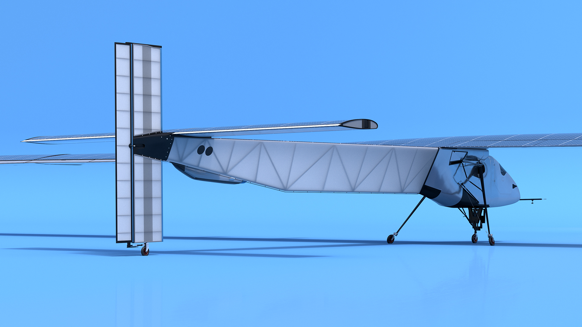 3D model Solar Cargo Airplane Blue