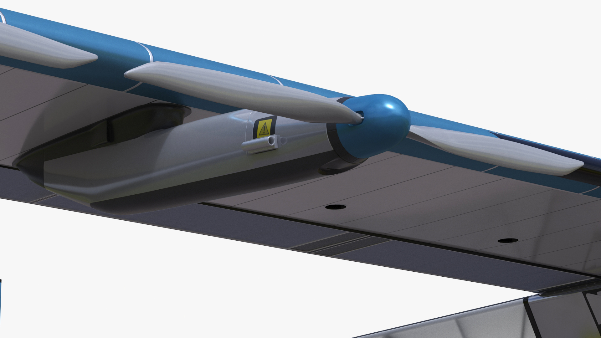 3D model Solar Cargo Airplane Blue