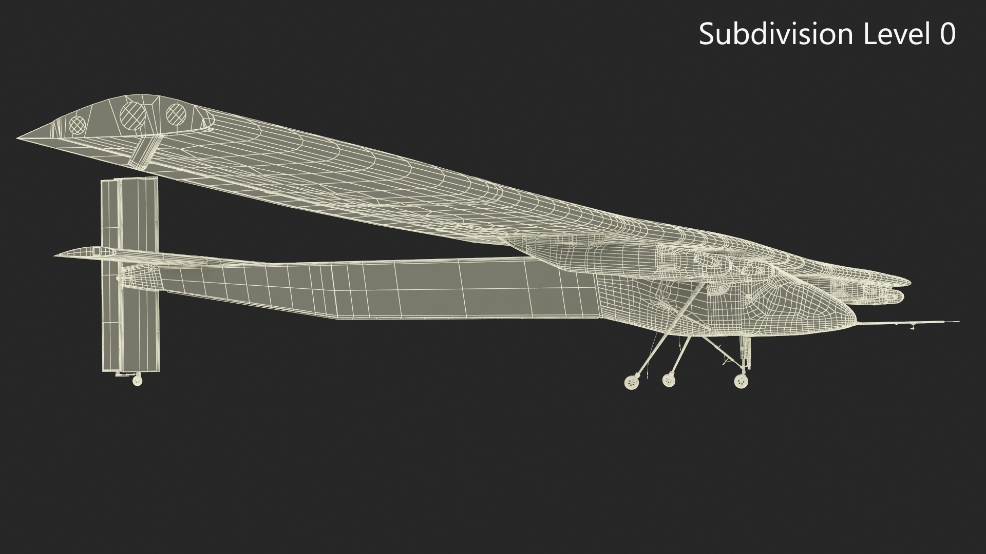 3D model Solar Cargo Airplane Blue