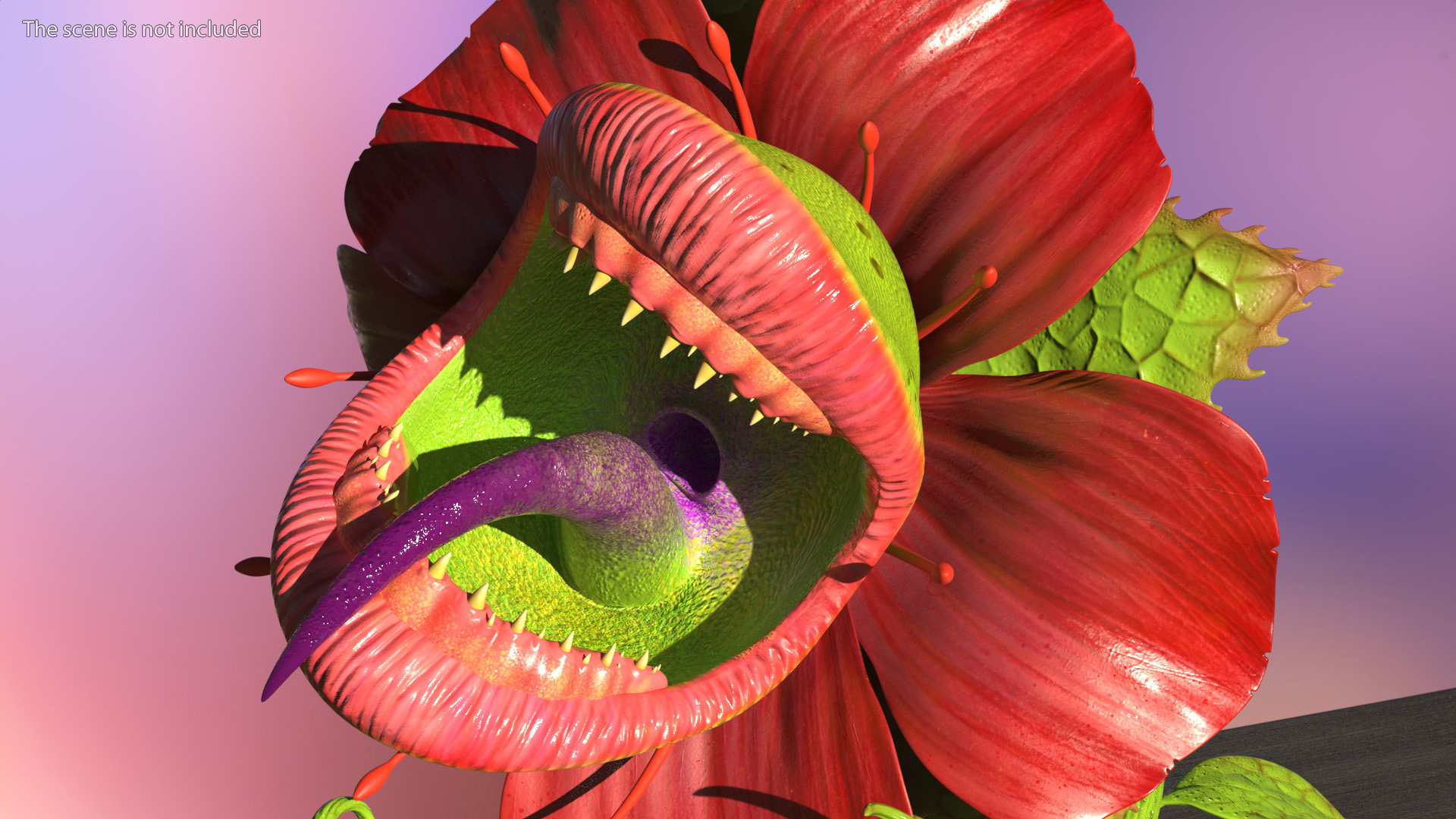 3D model Halloween Monster Plant Rigged