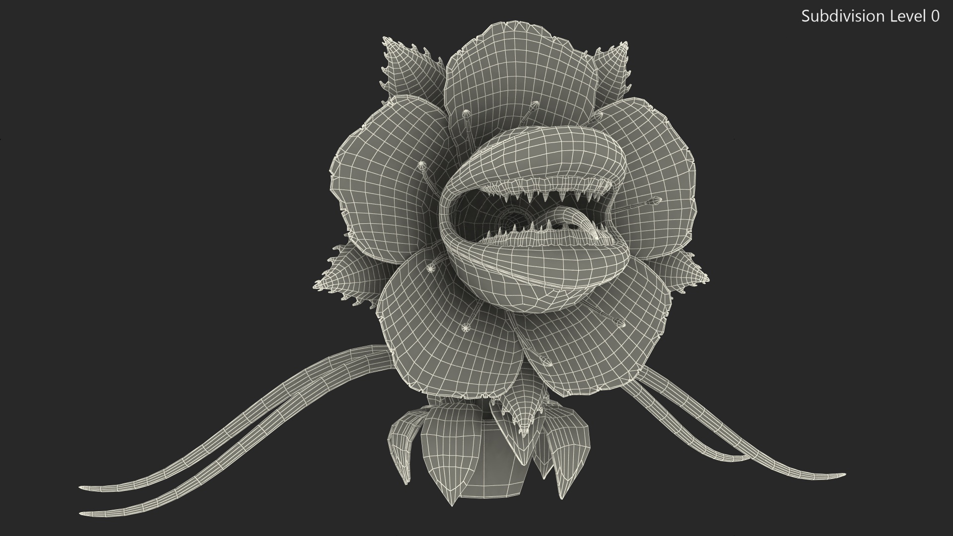3D model Halloween Monster Plant Rigged