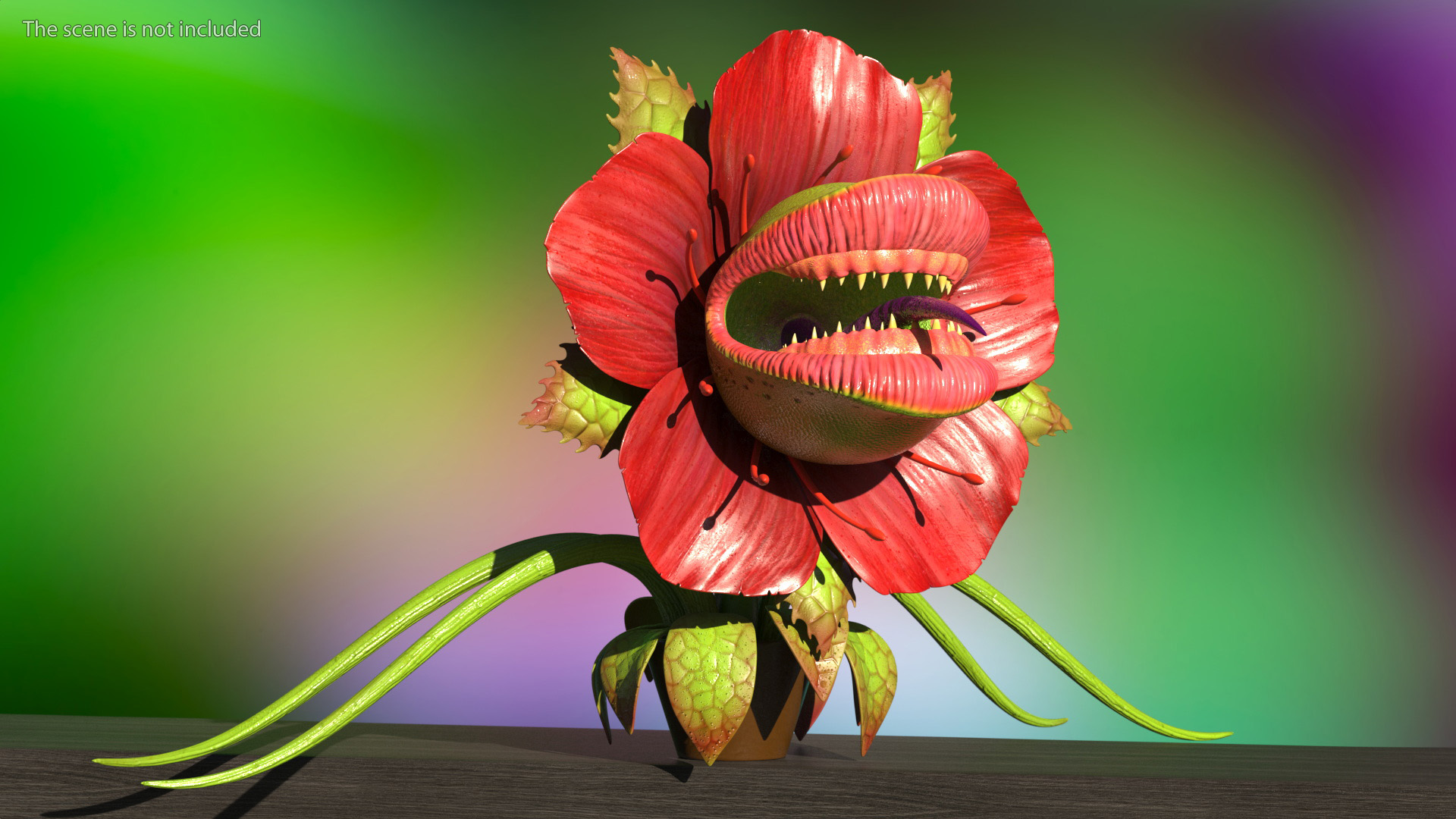 3D model Halloween Monster Plant Rigged
