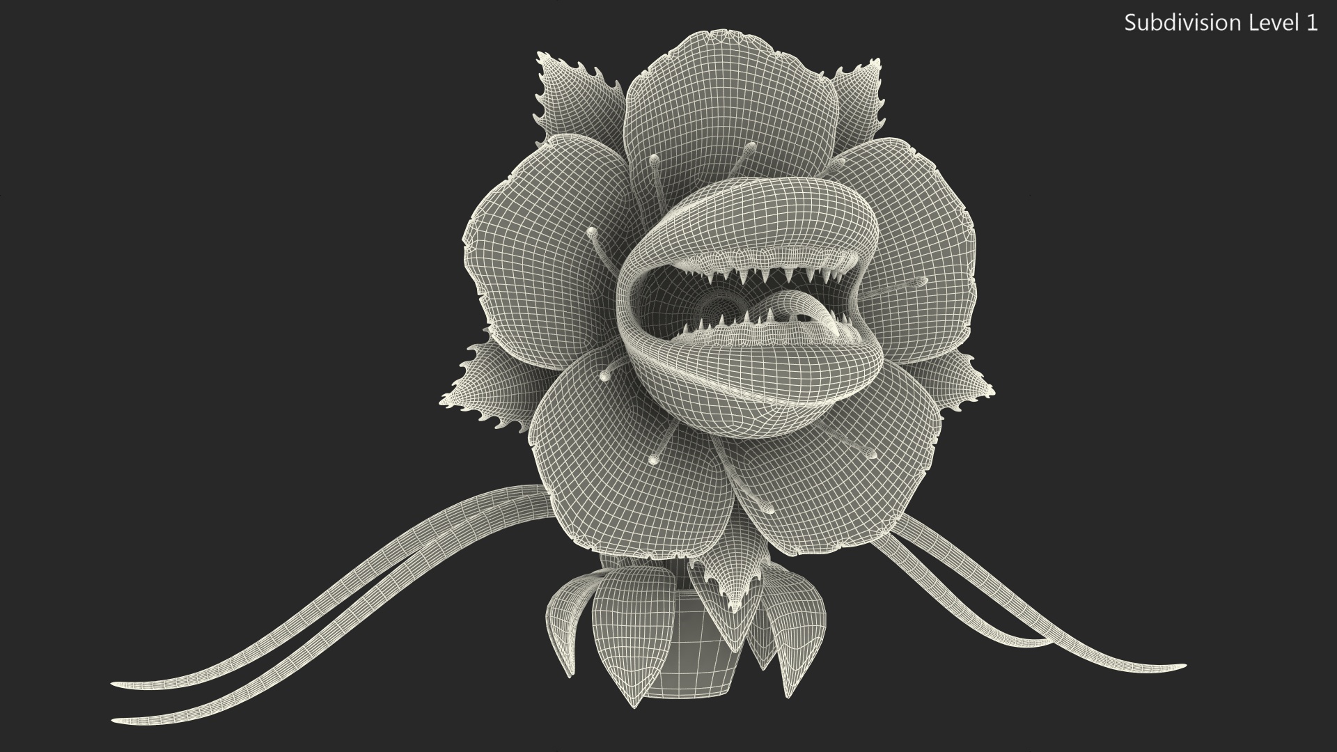 3D model Halloween Monster Plant Rigged