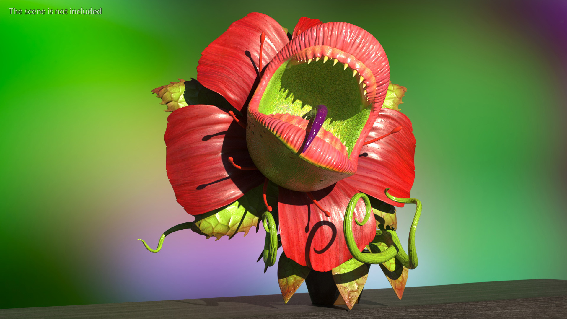 3D model Halloween Monster Plant Rigged