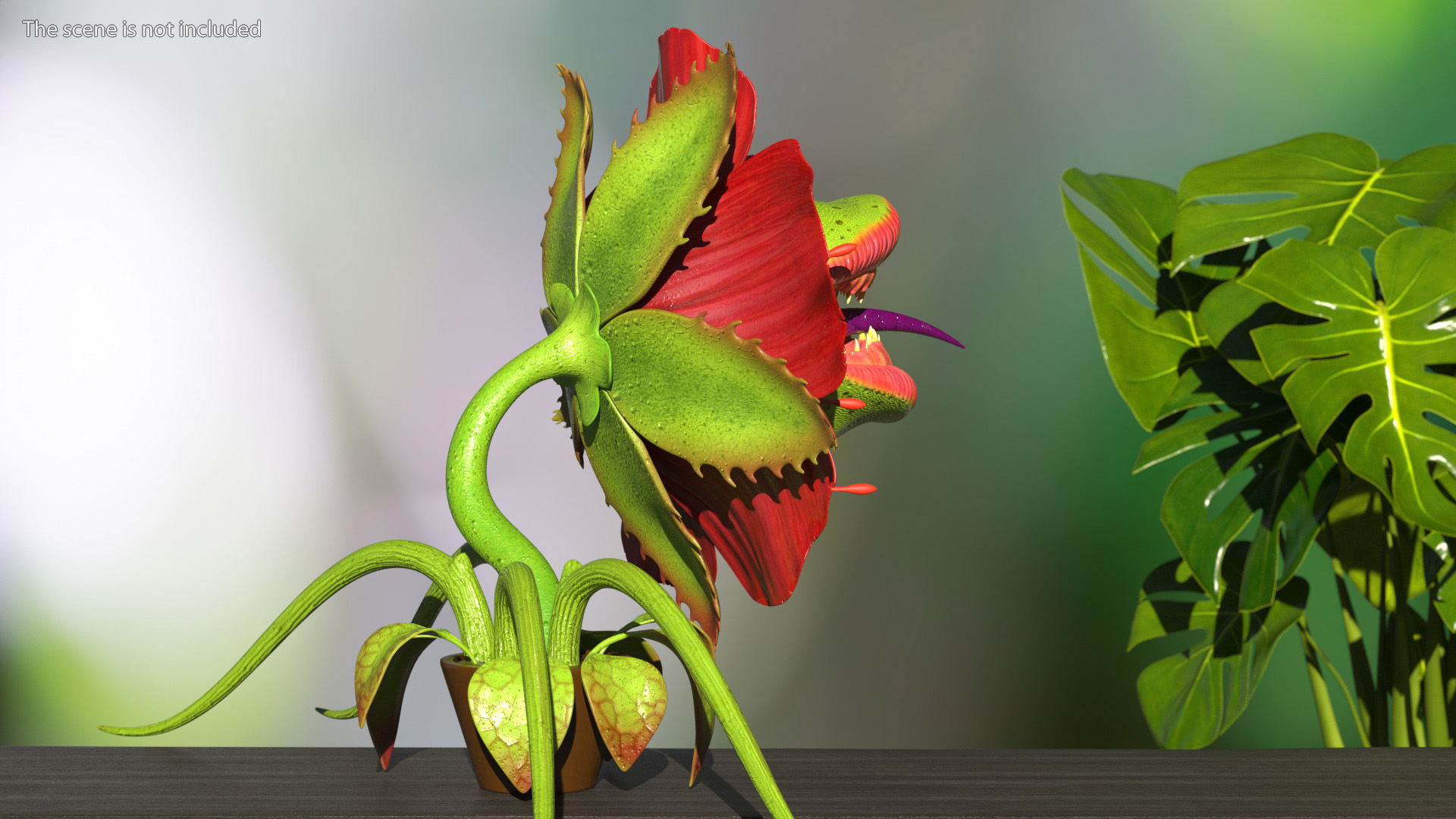 3D model Halloween Monster Plant Rigged