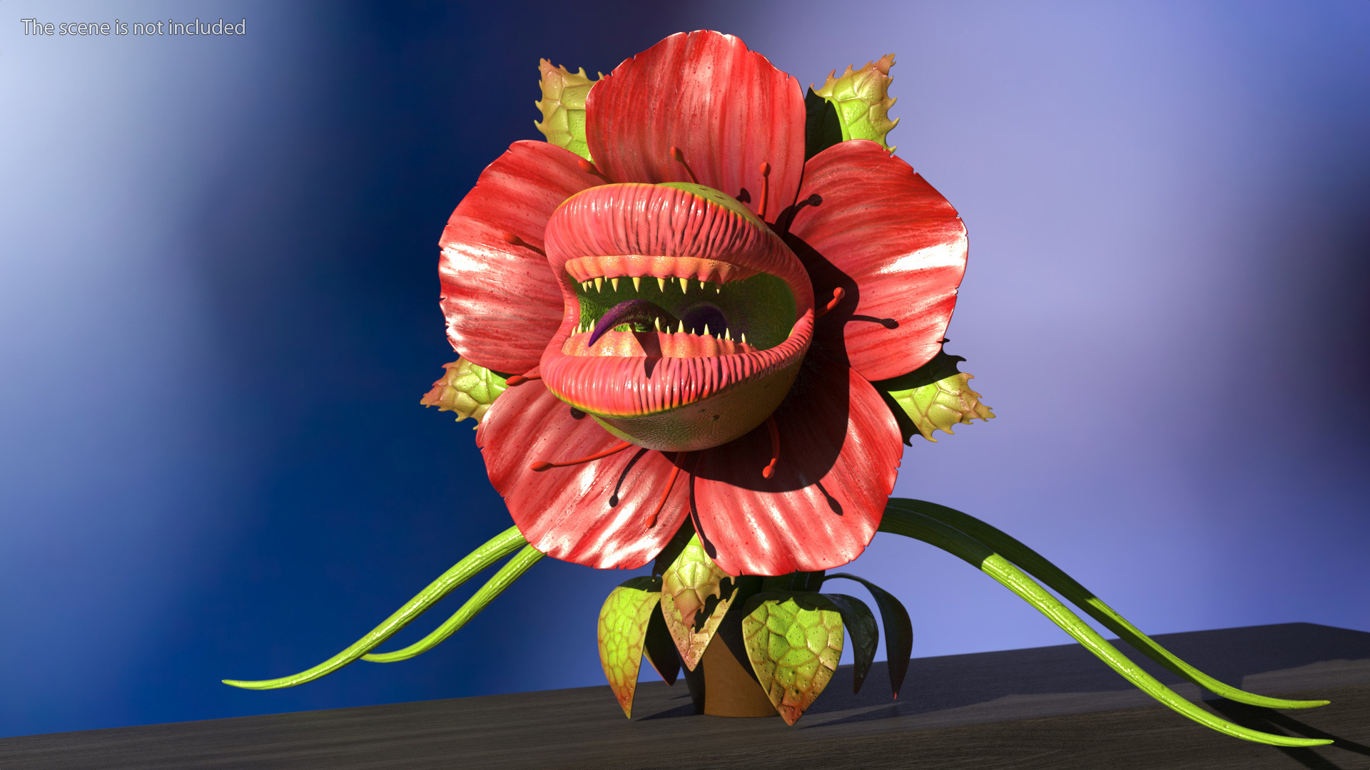 3D model Halloween Monster Plant Rigged