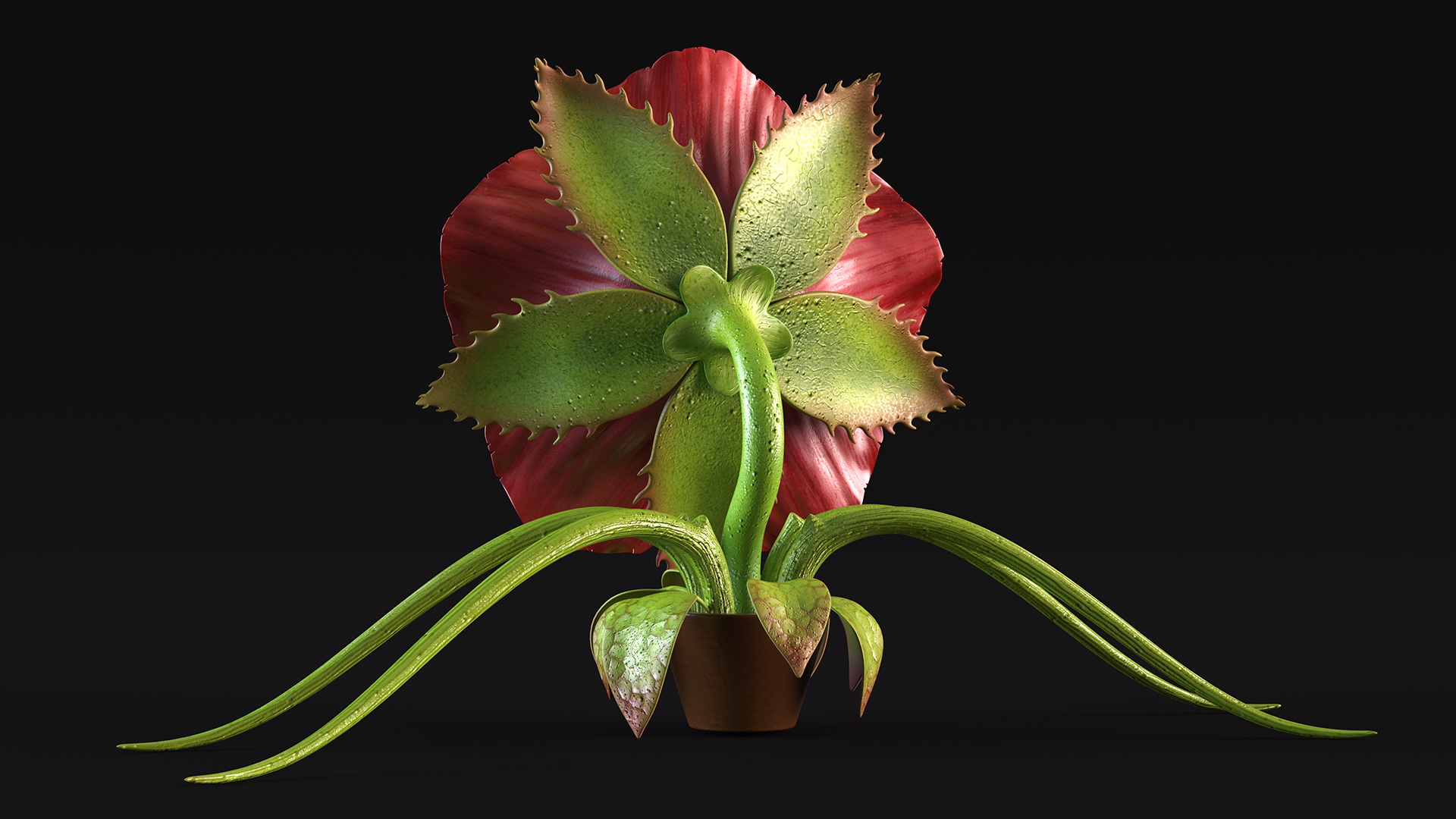 3D model Halloween Monster Plant Rigged