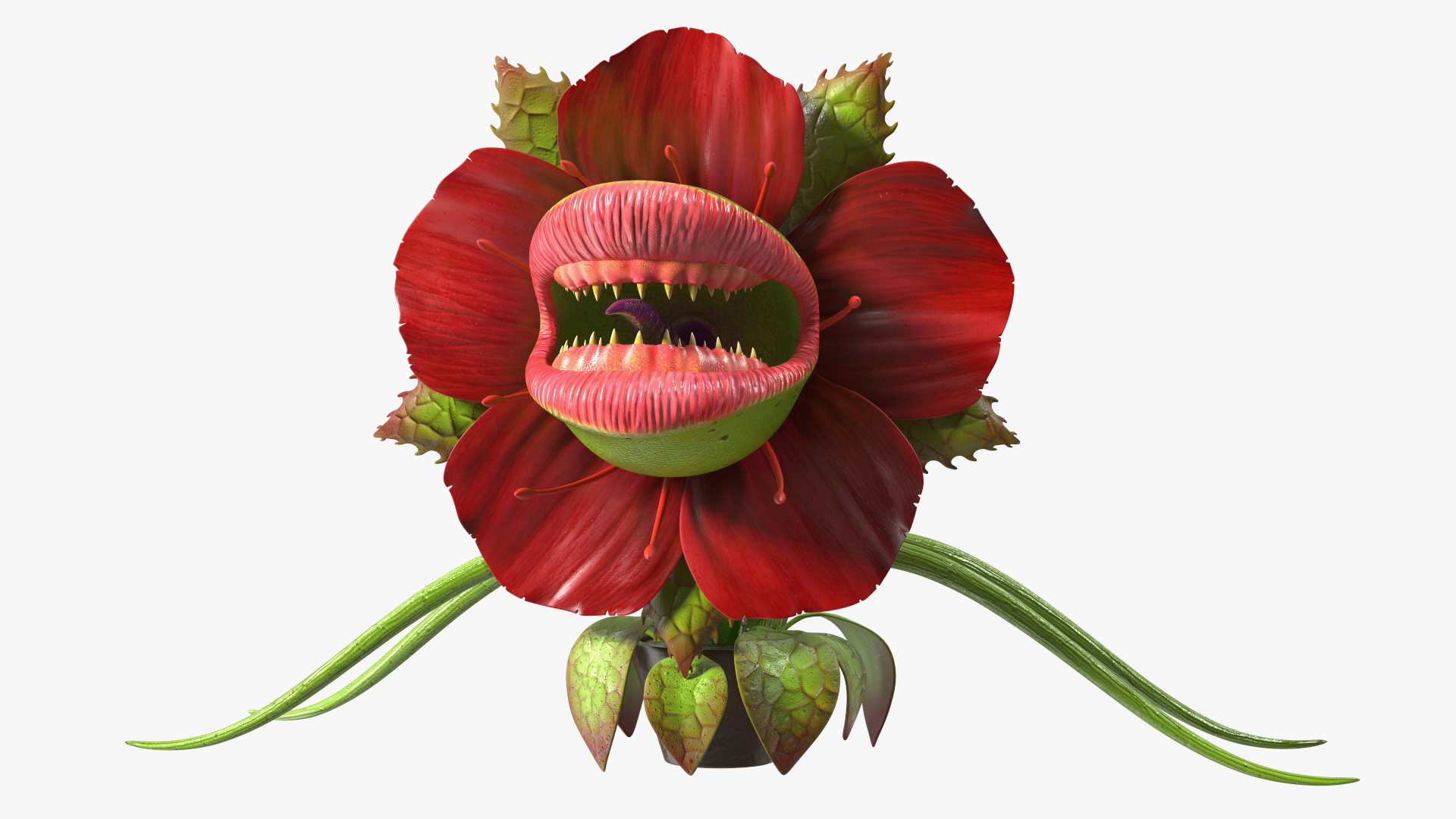 3D model Halloween Monster Plant Rigged