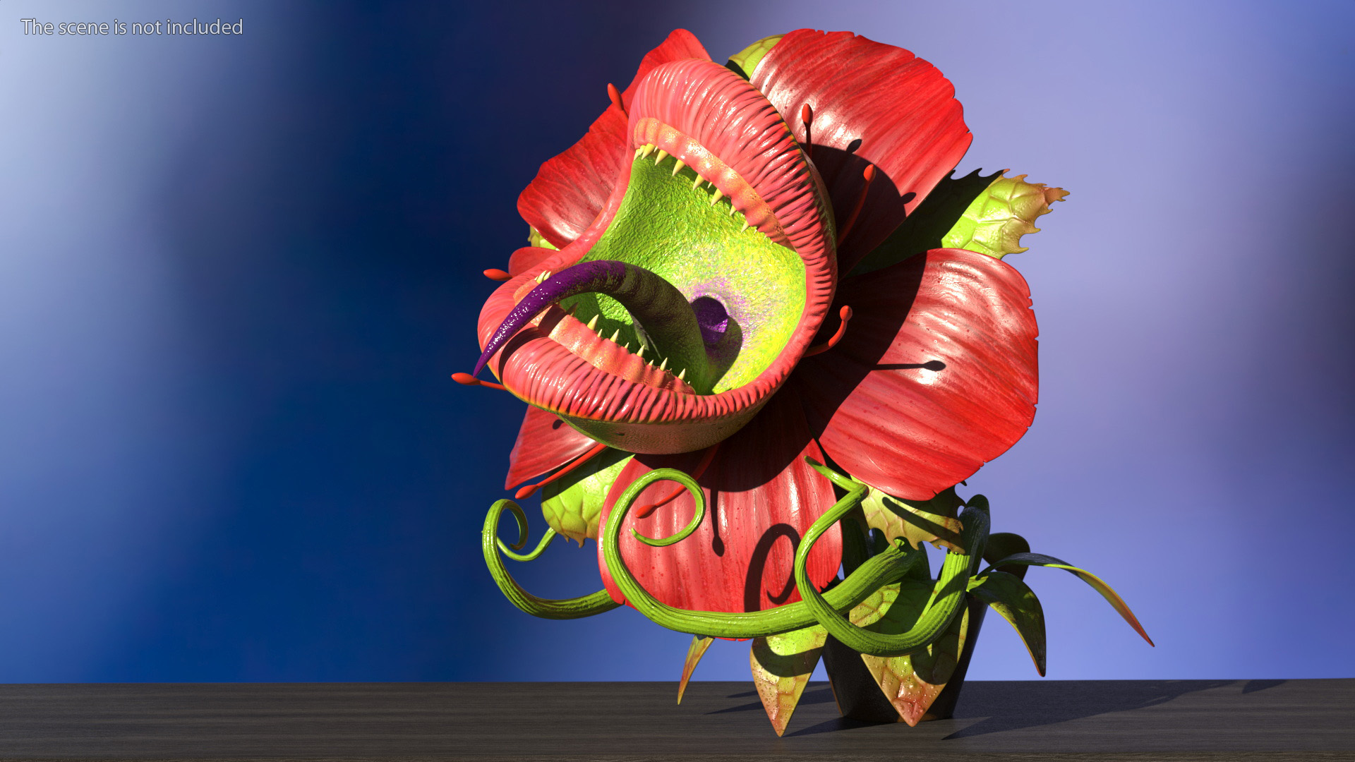 3D model Halloween Monster Plant Rigged