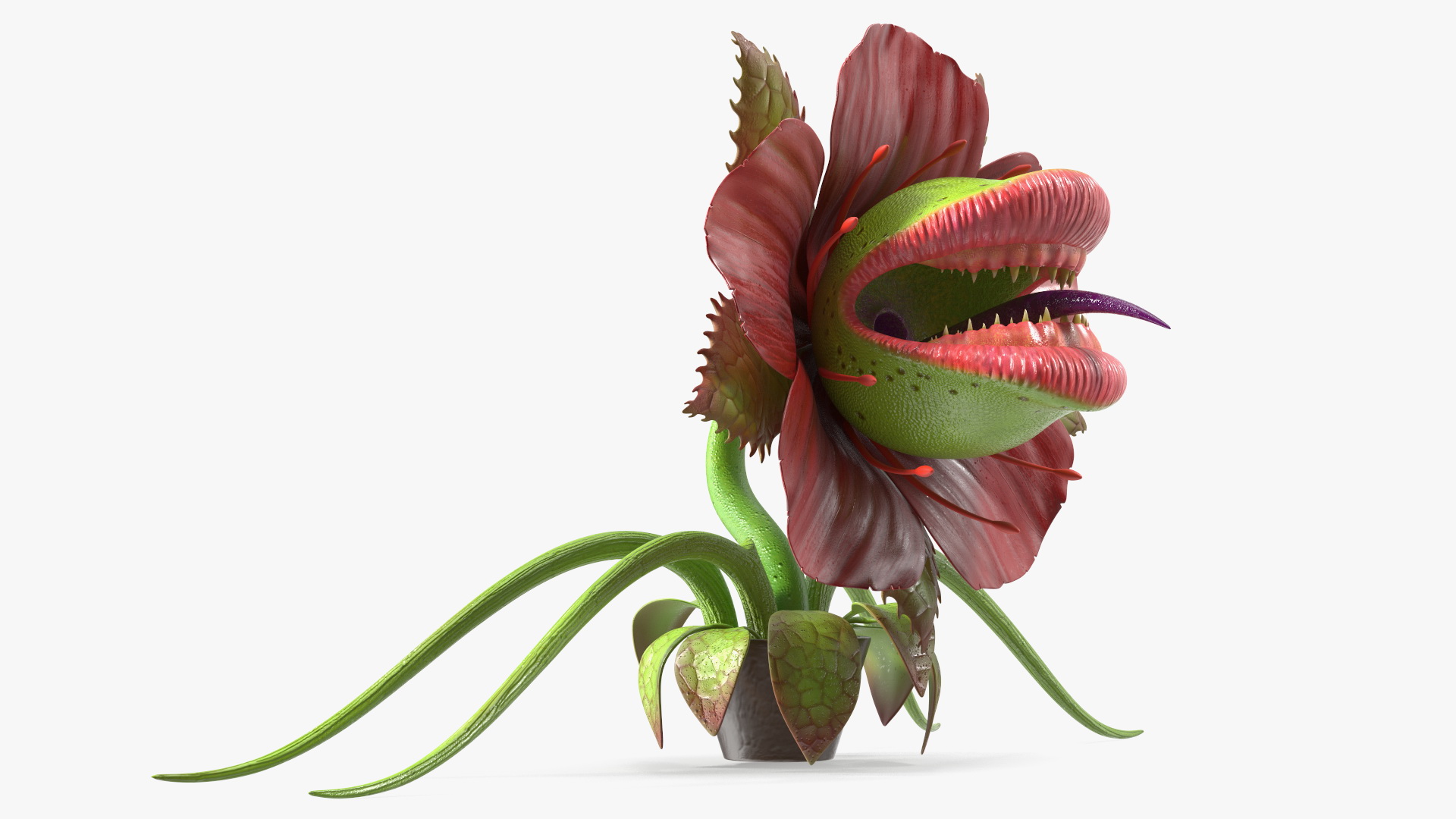 3D model Halloween Monster Plant Rigged