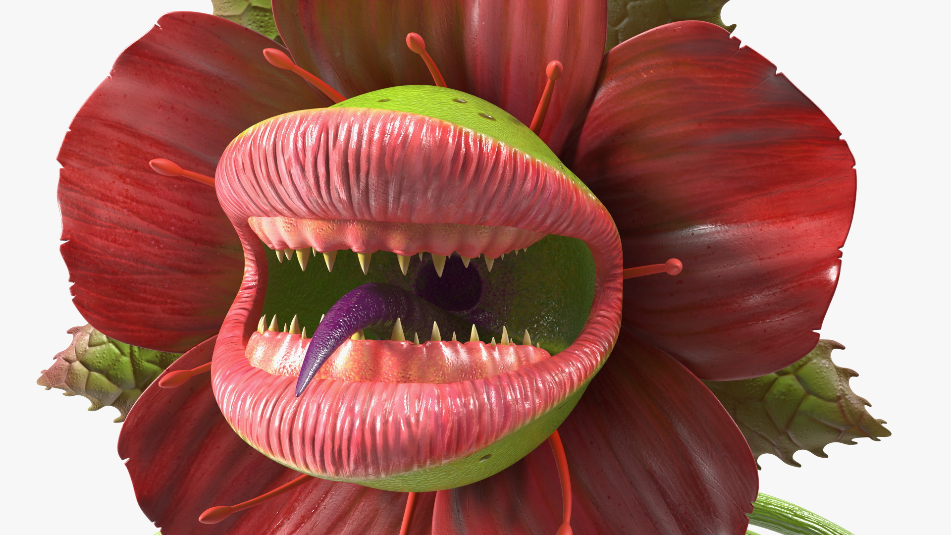 3D model Halloween Monster Plant Rigged
