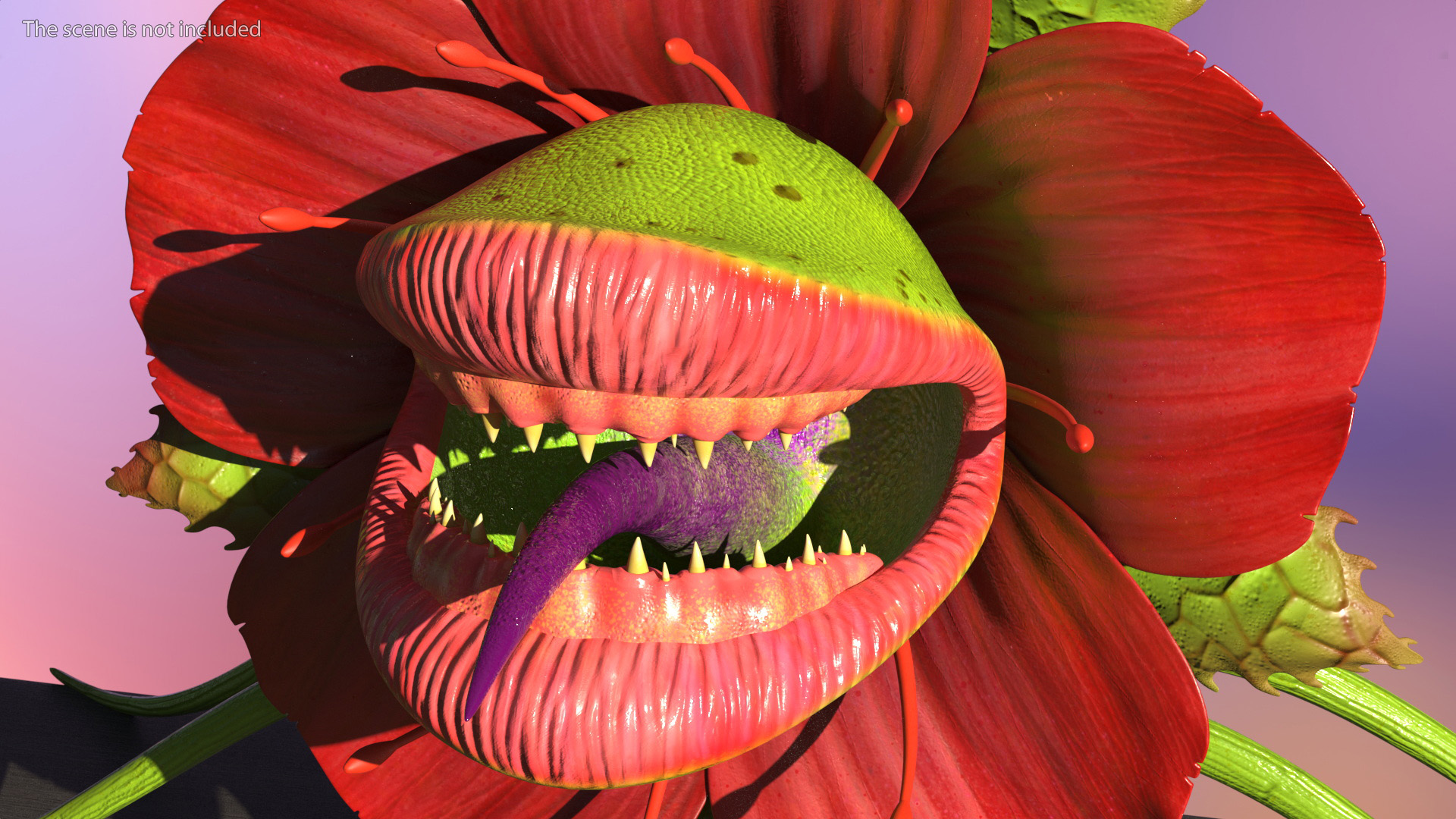 3D model Halloween Monster Plant Rigged