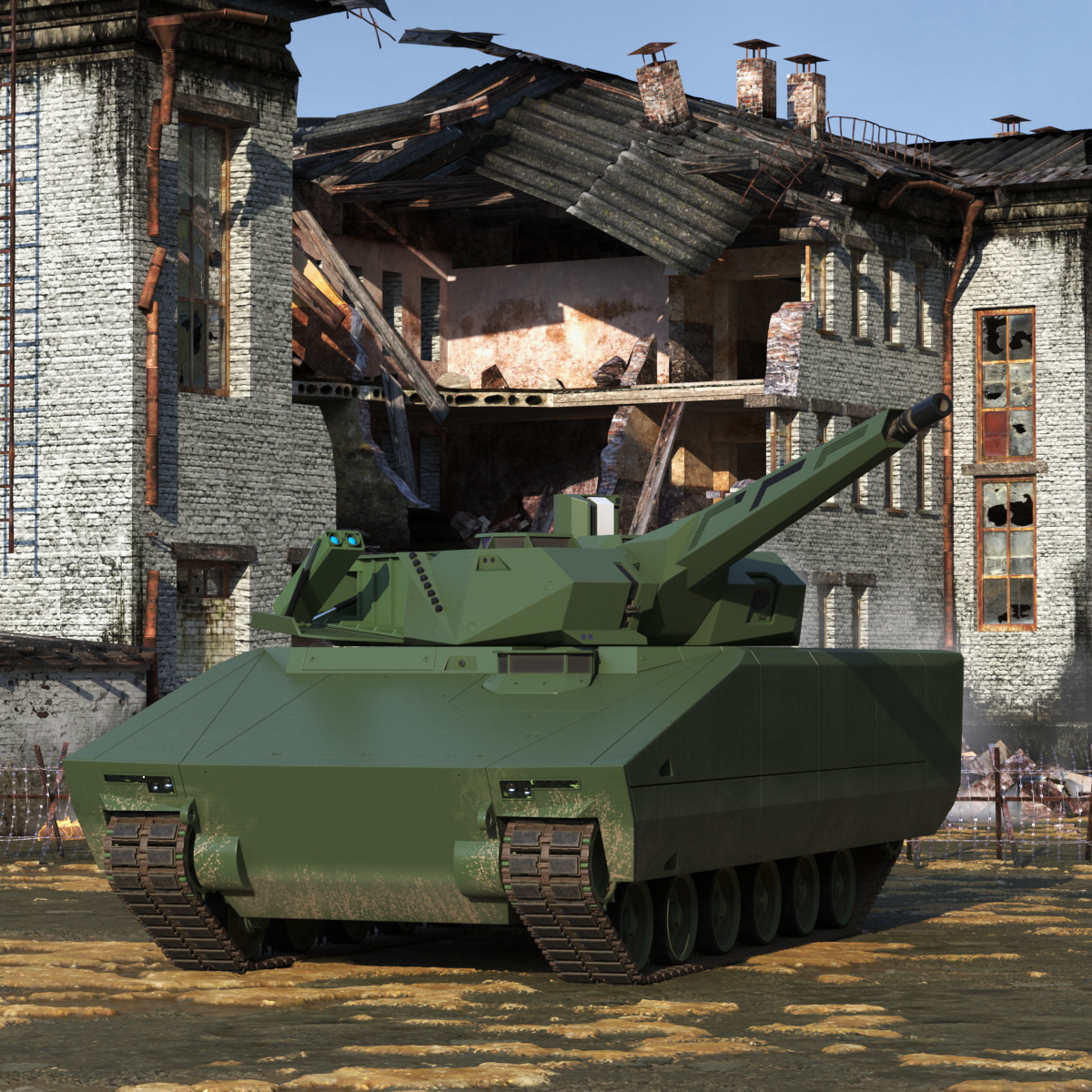 3D model New Generation Tracked Infantry Fighting Vehicle Rigged