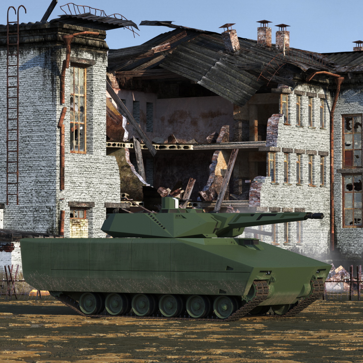 3D model New Generation Tracked Infantry Fighting Vehicle Rigged