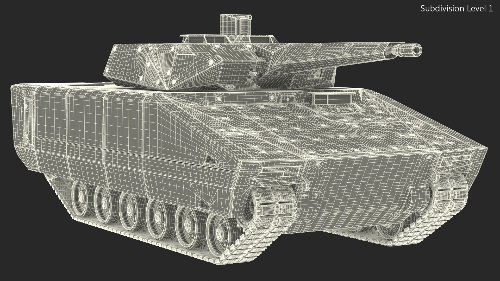 3D model New Generation Tracked Infantry Fighting Vehicle Rigged