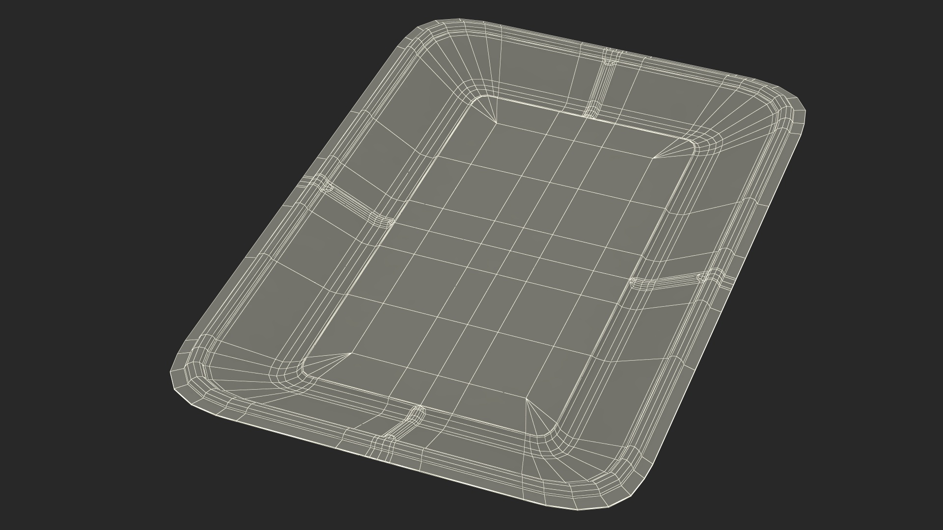 3D White Disposable Paper Plate model